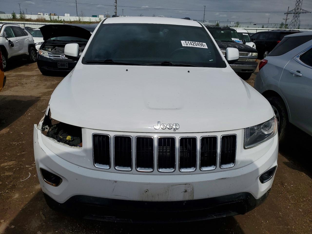 2015 Jeep Grand Cherokee Laredo White vin: 1C4RJFAG5FC950333