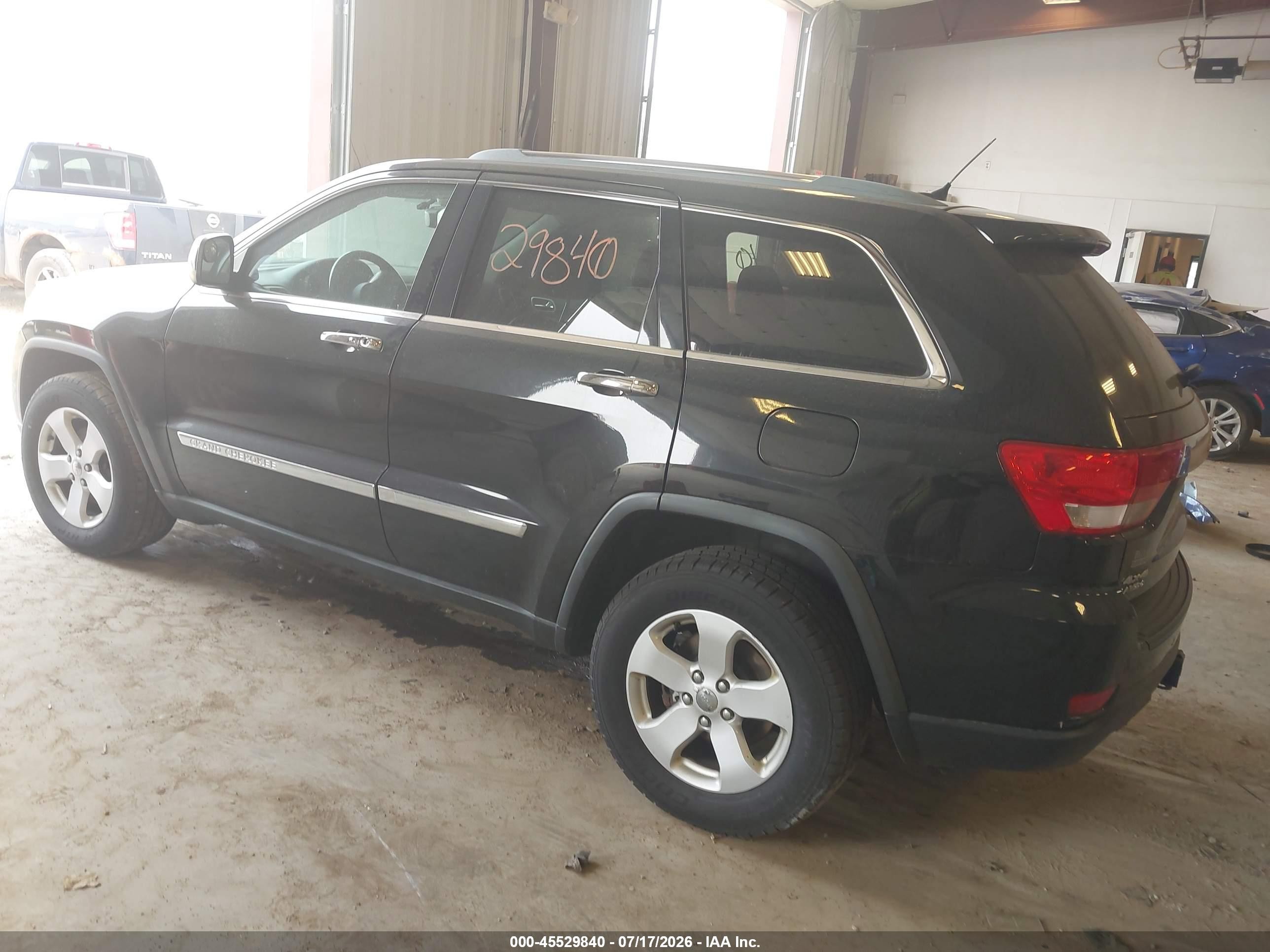 2012 Jeep Grand Cherokee Laredo Black vin: 1C4RJFAG6CC184088