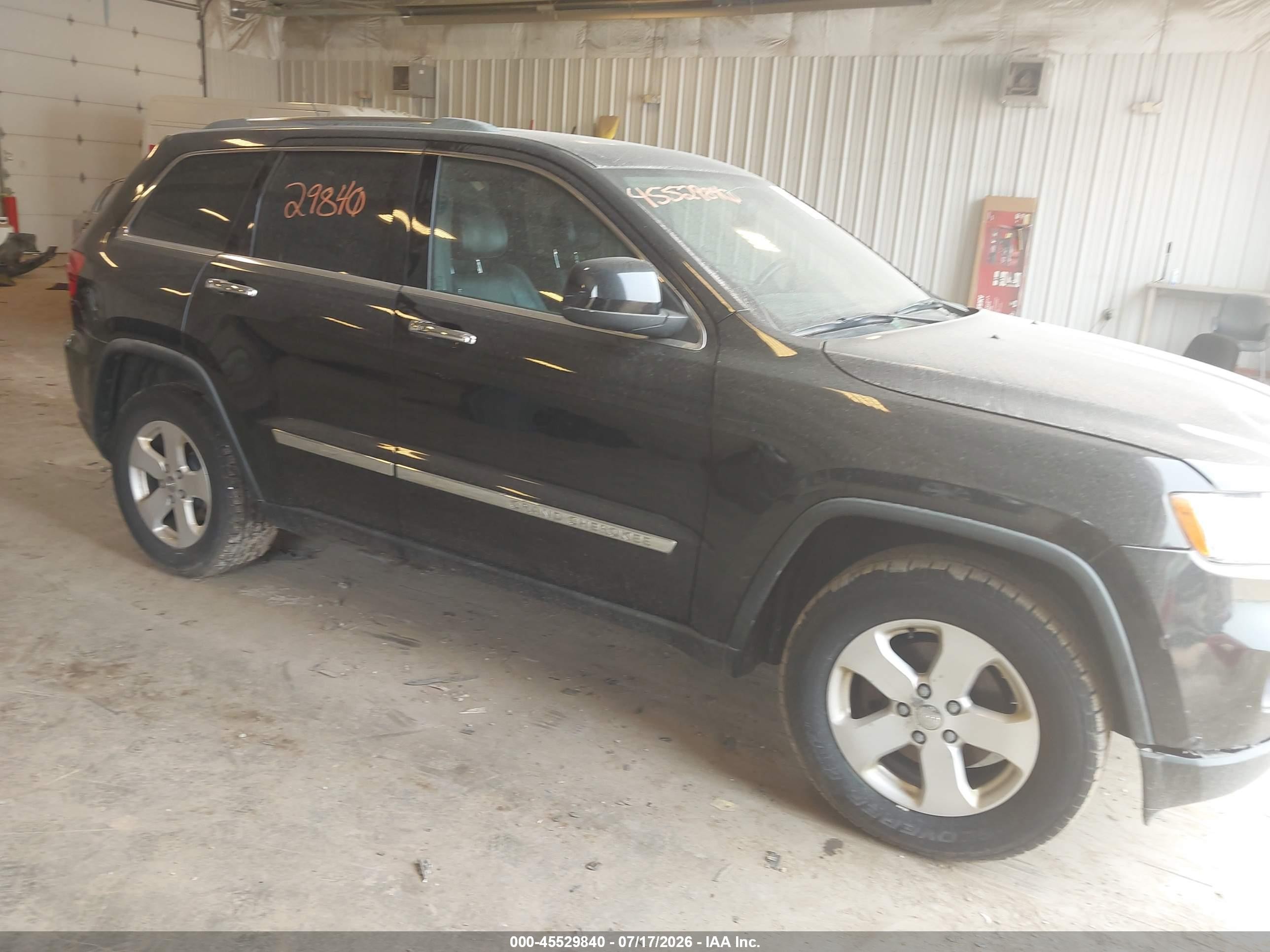 2012 Jeep Grand Cherokee Laredo Black vin: 1C4RJFAG6CC184088