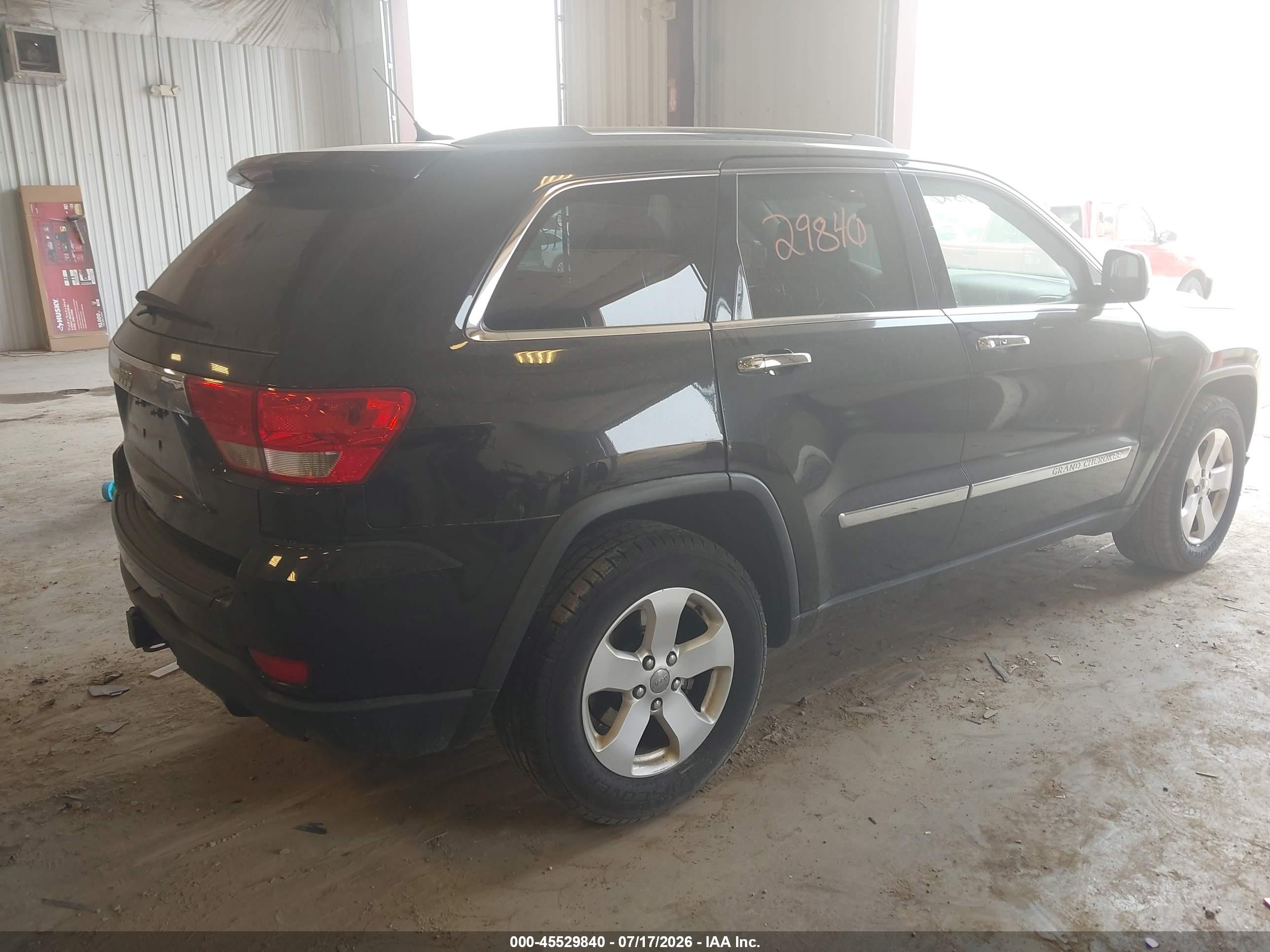 2012 Jeep Grand Cherokee Laredo Black vin: 1C4RJFAG6CC184088