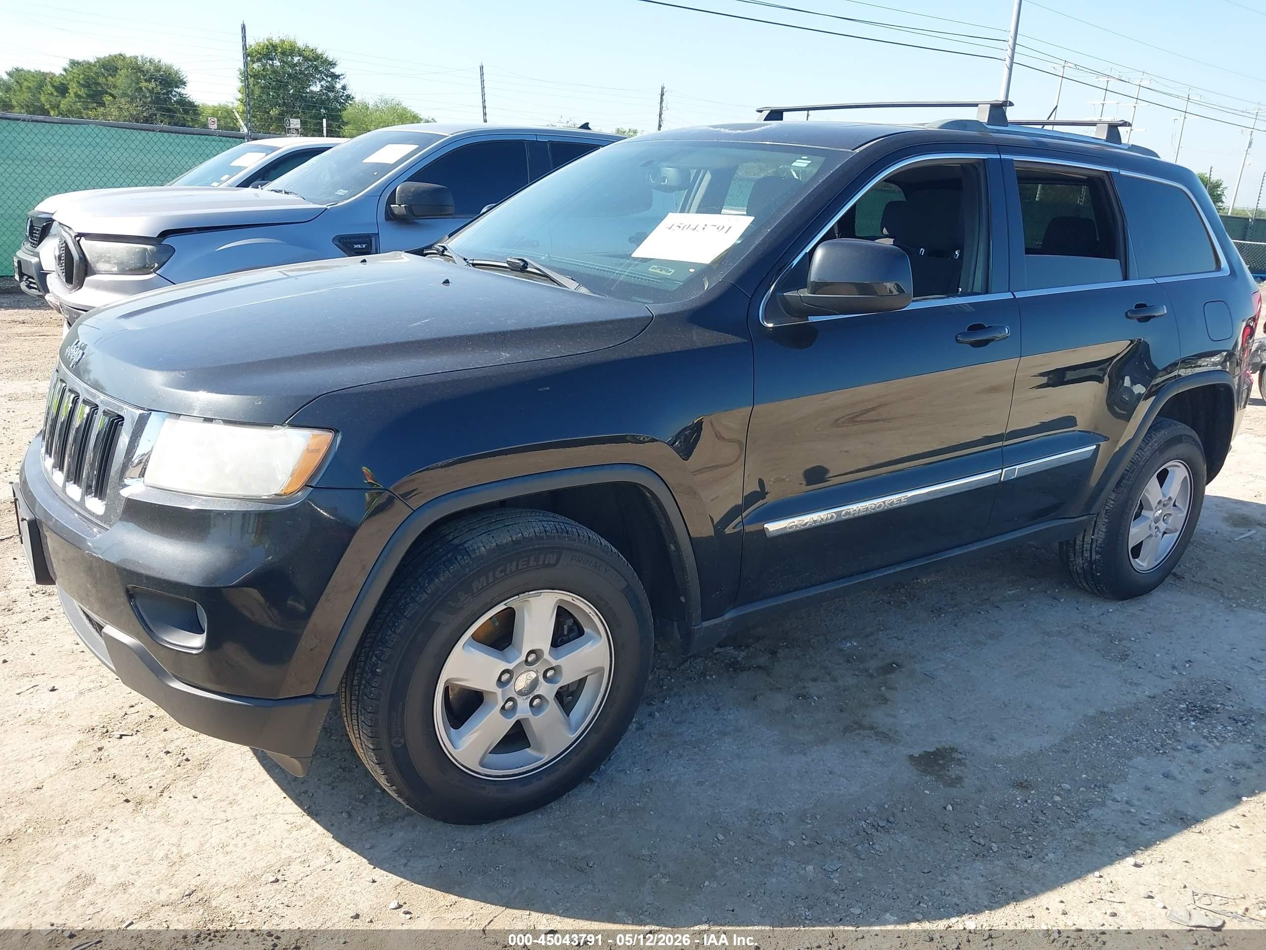 2012 Jeep Grand Cherokee Laredo Black vin: 1C4RJFAG6CC245651