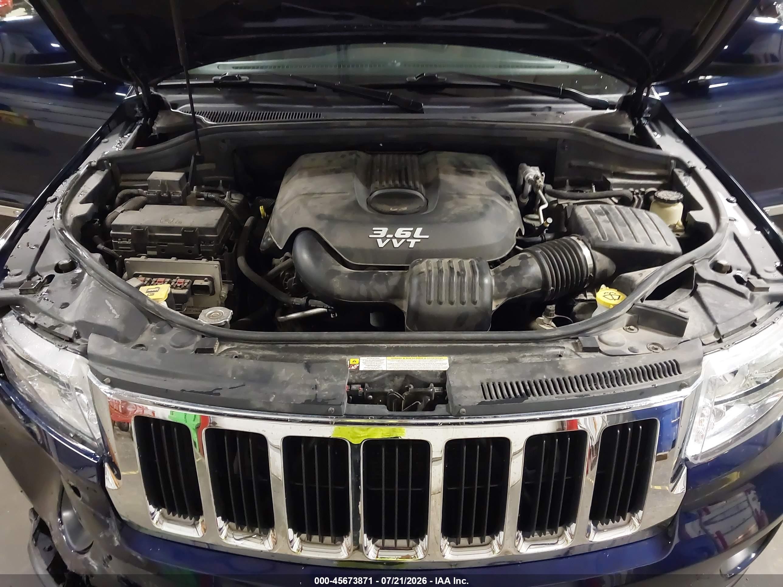 2012 Jeep Grand Cherokee Laredo Синий vin: 1C4RJFAG6CC280657
