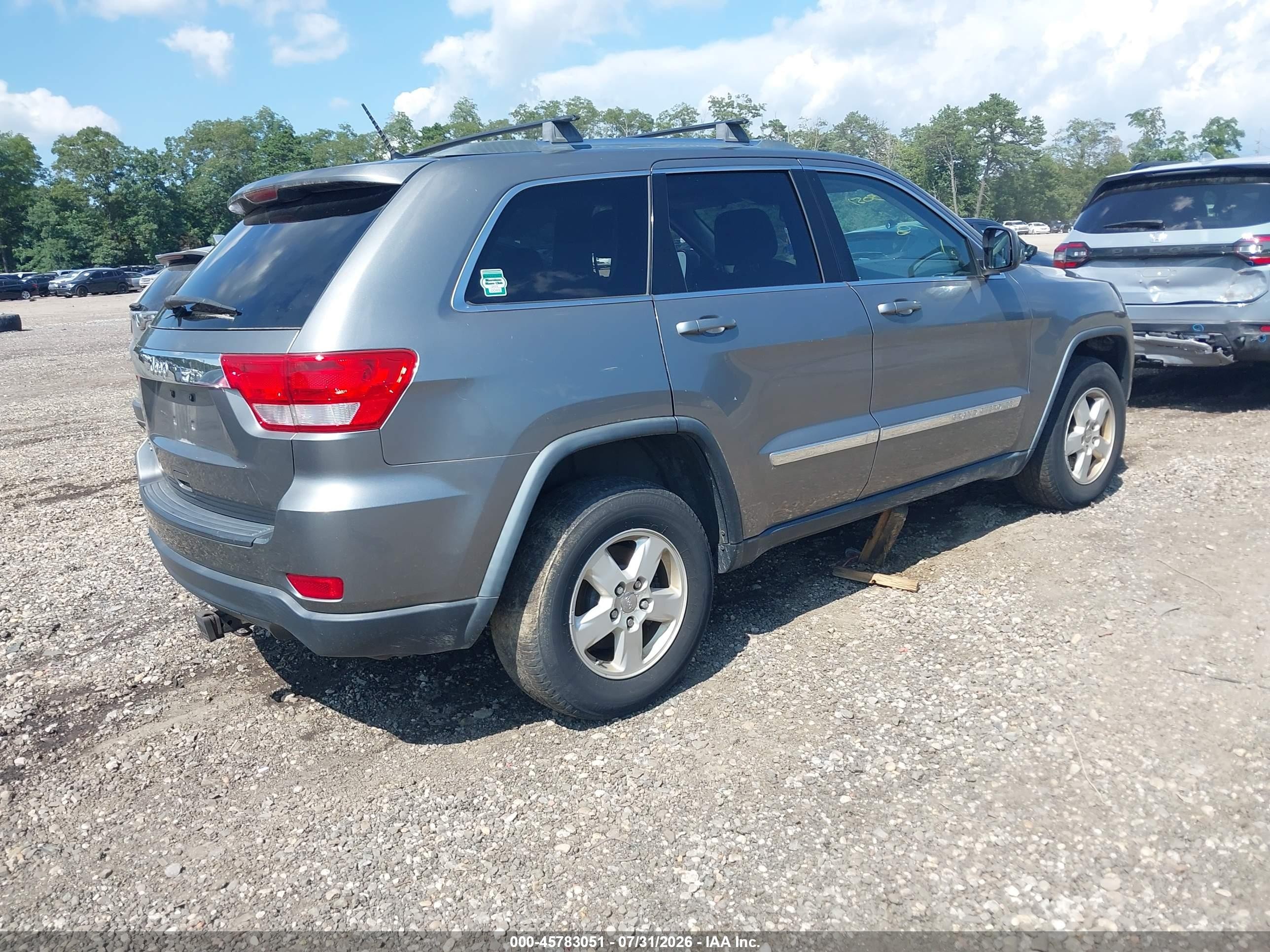 2012 Jeep Grand Cherokee Laredo Gray vin: 1C4RJFAG6CC303953