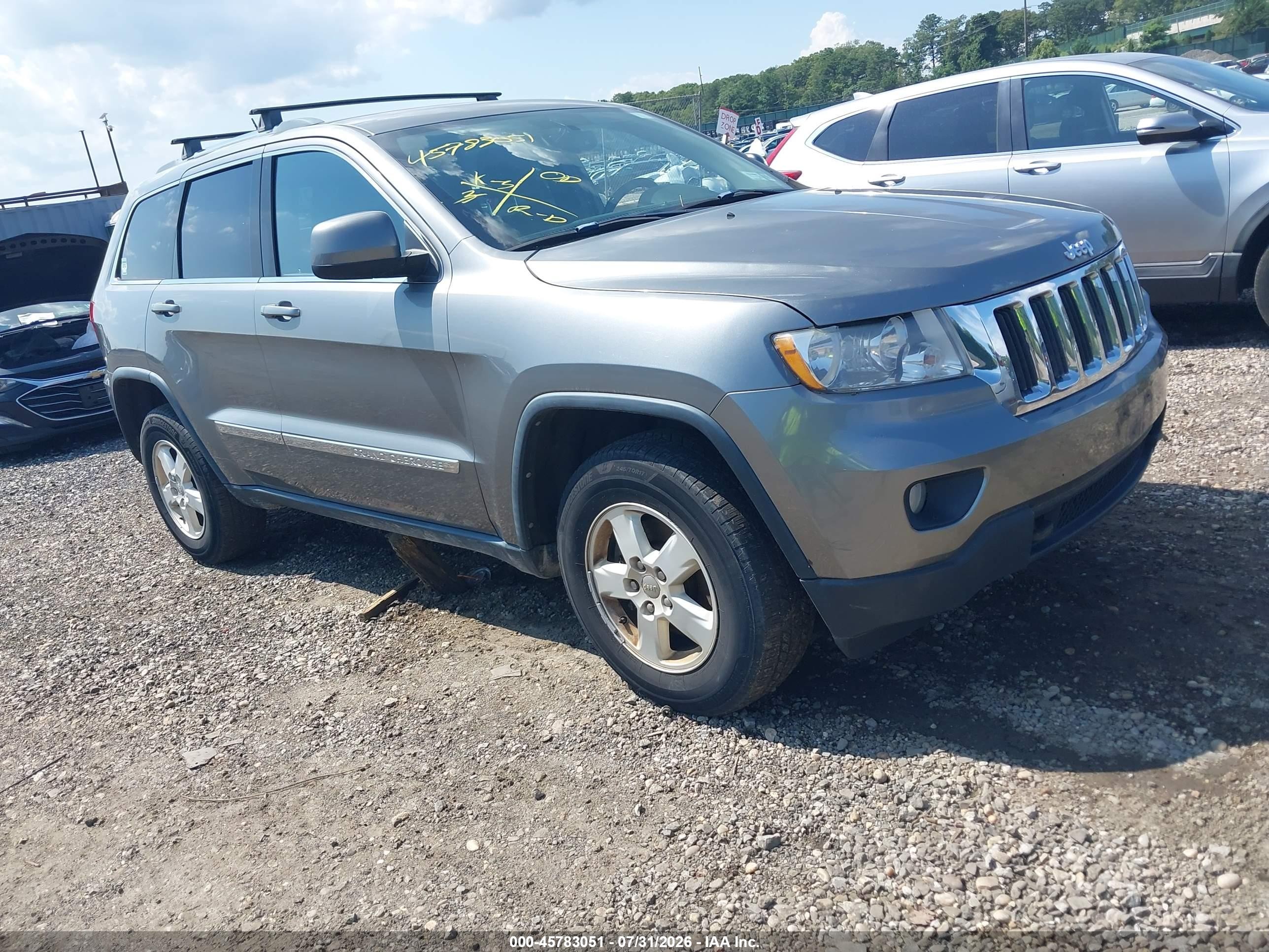 2012 Jeep Grand Cherokee Laredo Gray vin: 1C4RJFAG6CC303953
