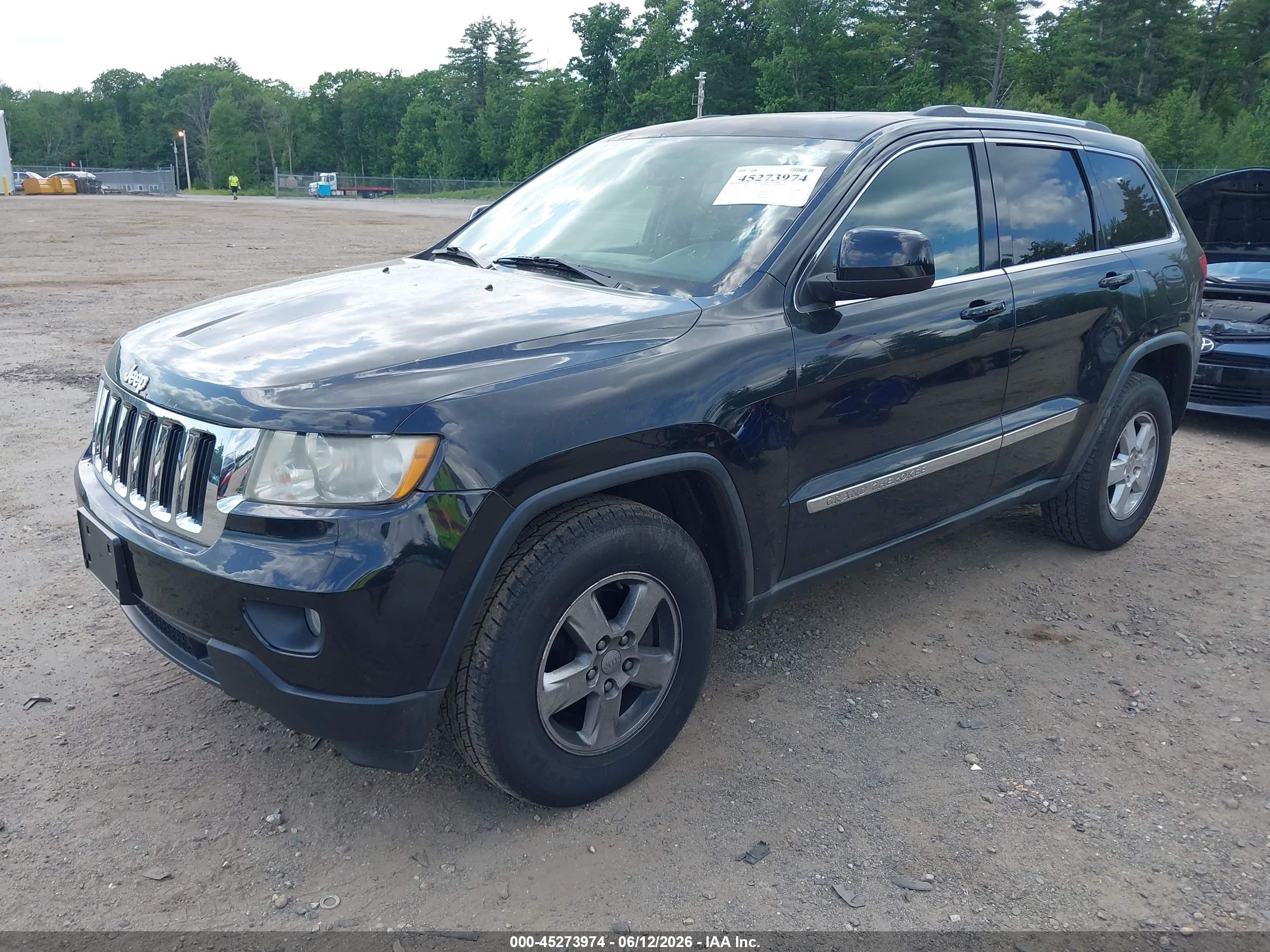 2012 Jeep Grand Cherokee Laredo Black vin: 1C4RJFAG6CC316427