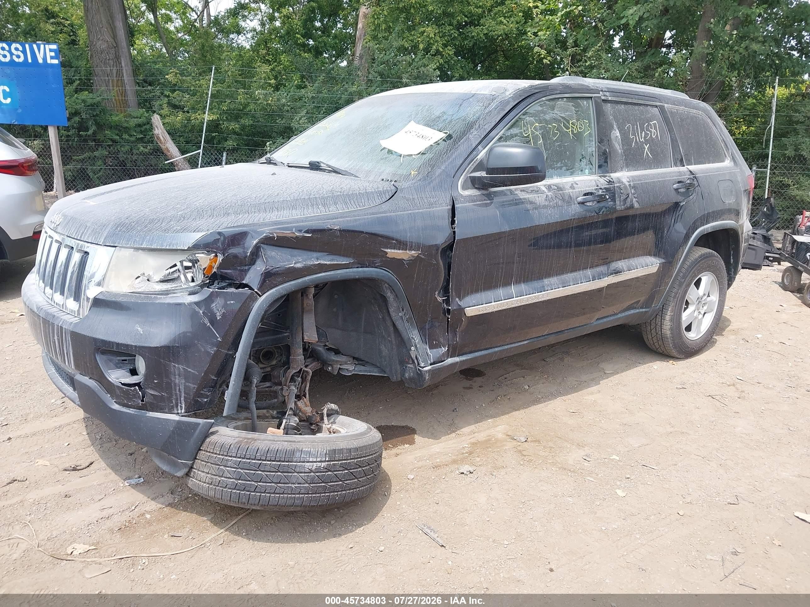 2012 Jeep Grand Cherokee Laredo Gray vin: 1C4RJFAG6CC316587