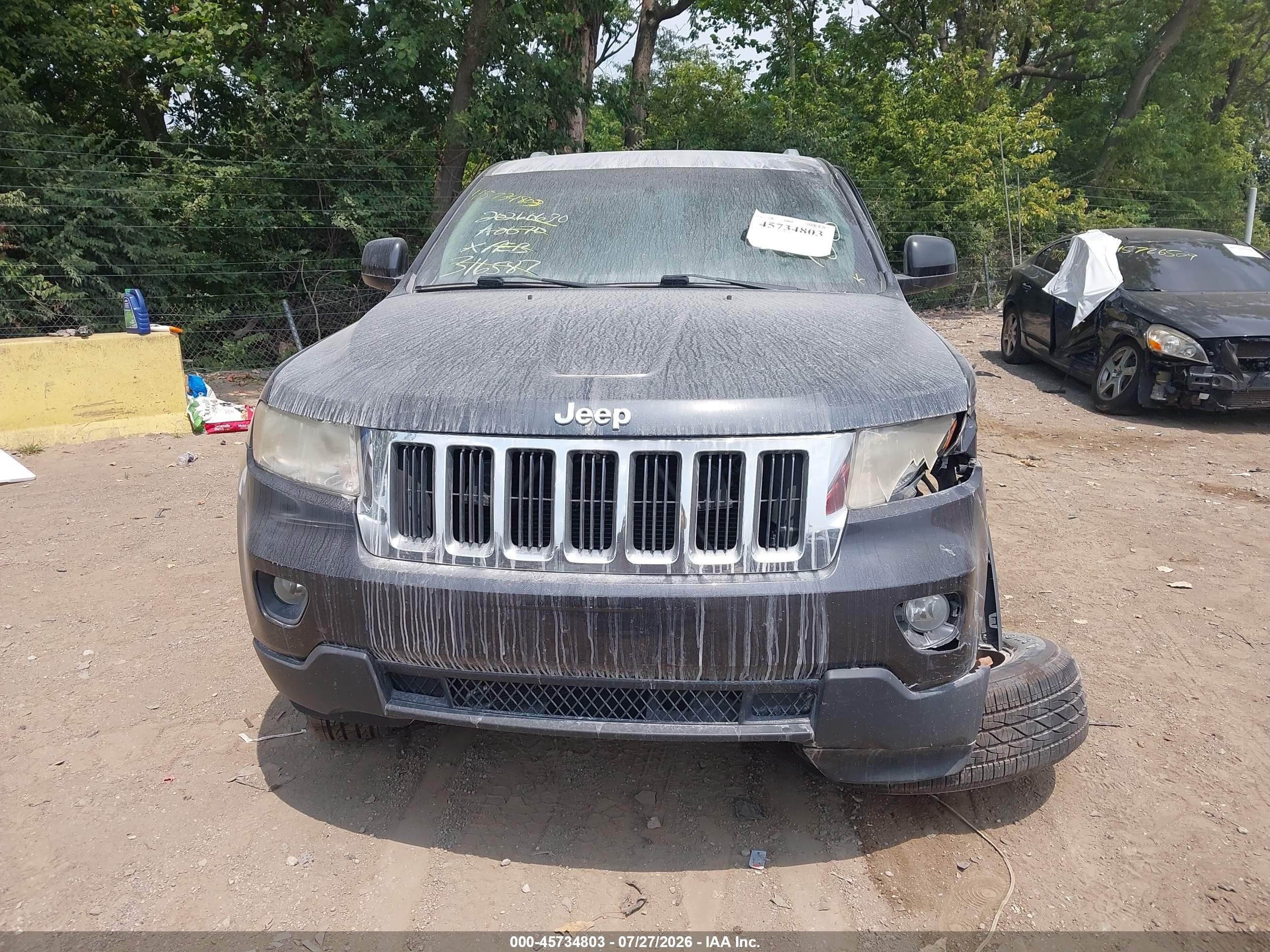 2012 Jeep Grand Cherokee Laredo Gray vin: 1C4RJFAG6CC316587