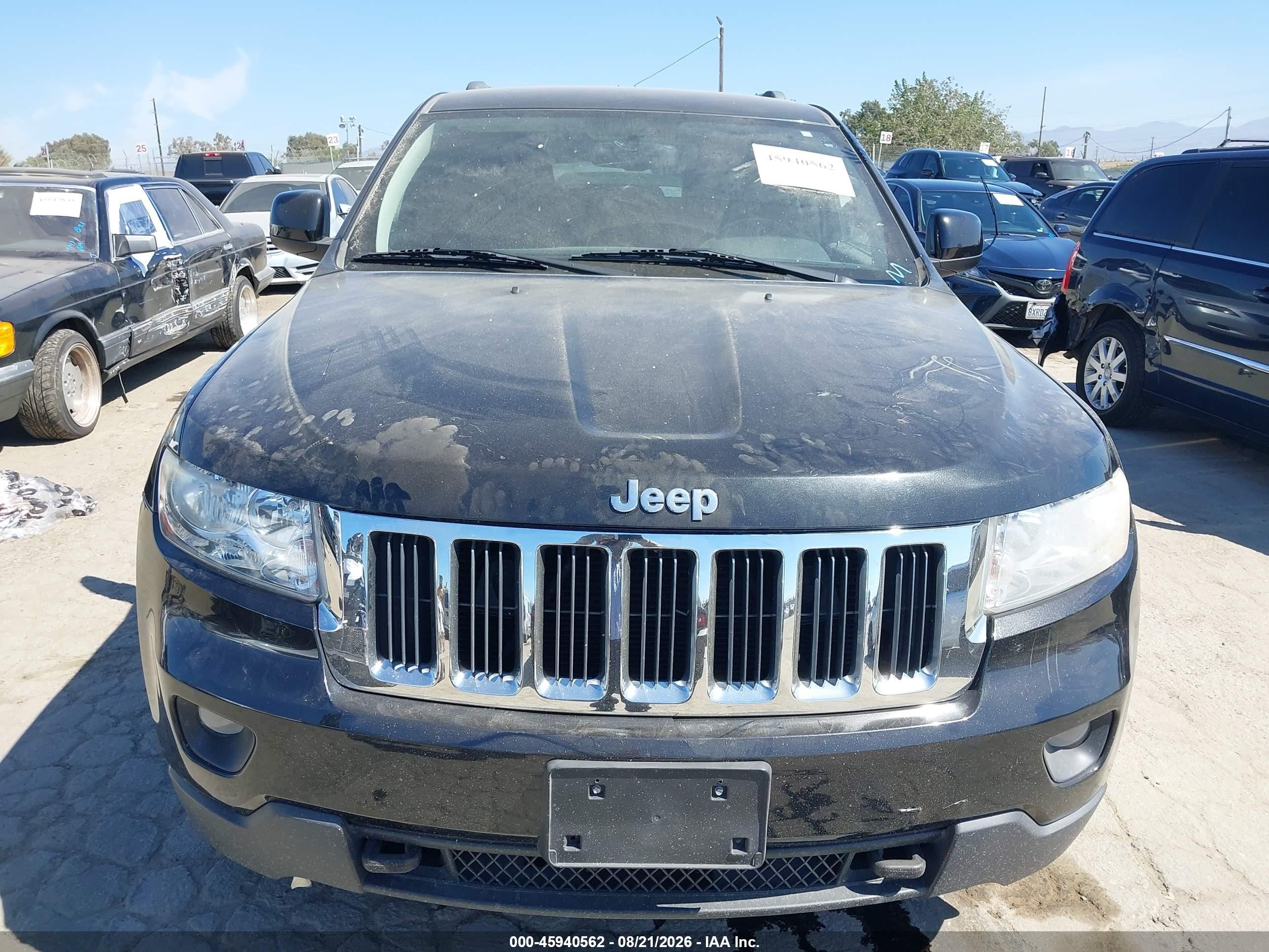 2013 Jeep Grand Cherokee Laredo Black vin: 1C4RJFAG6DC518458