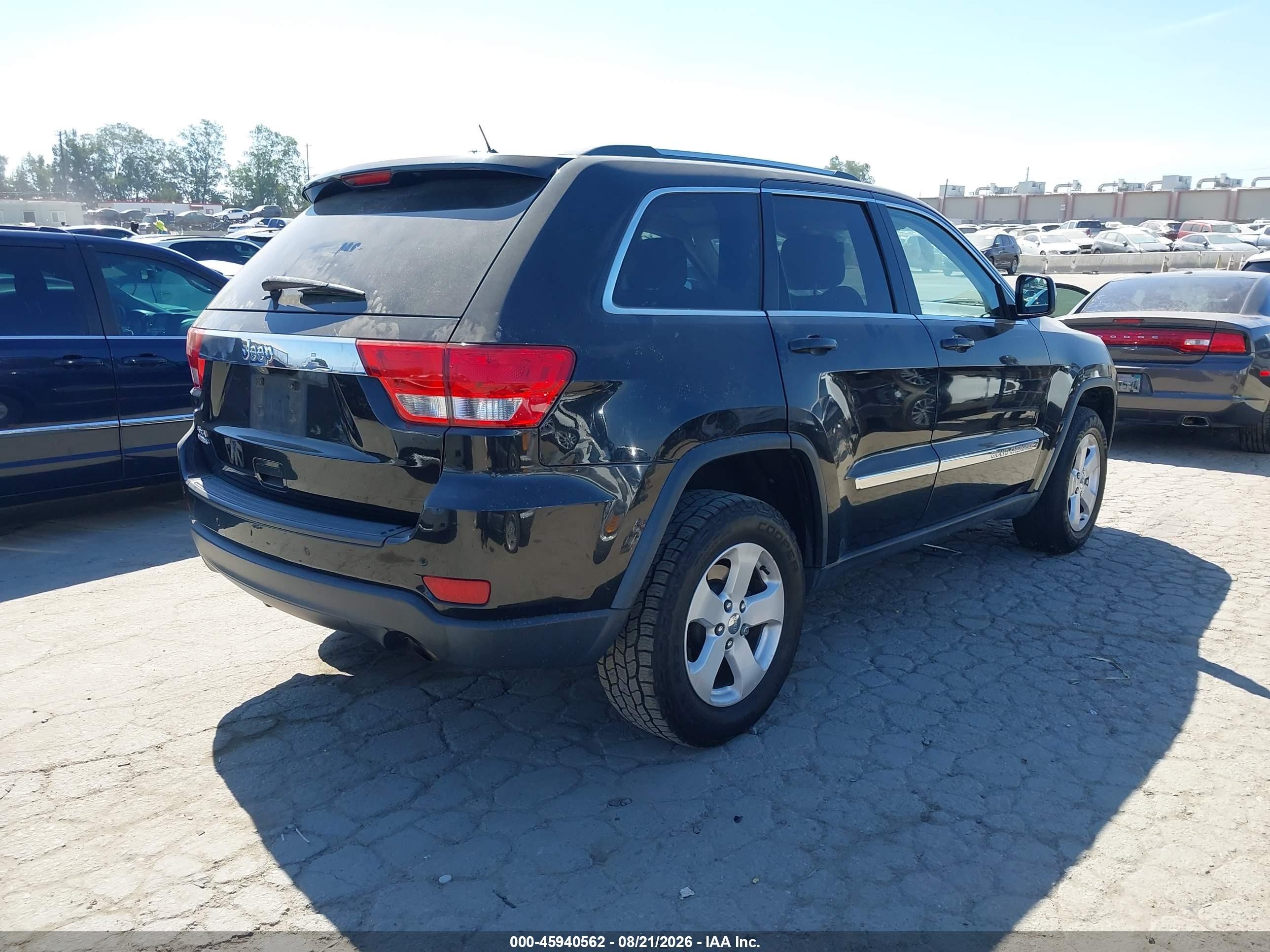 2013 Jeep Grand Cherokee Laredo Black vin: 1C4RJFAG6DC518458