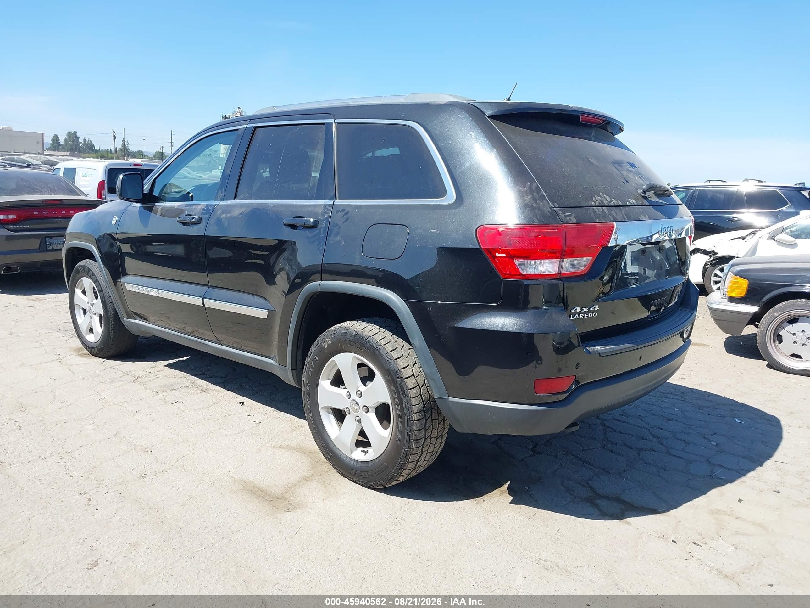 2013 Jeep Grand Cherokee Laredo Black vin: 1C4RJFAG6DC518458