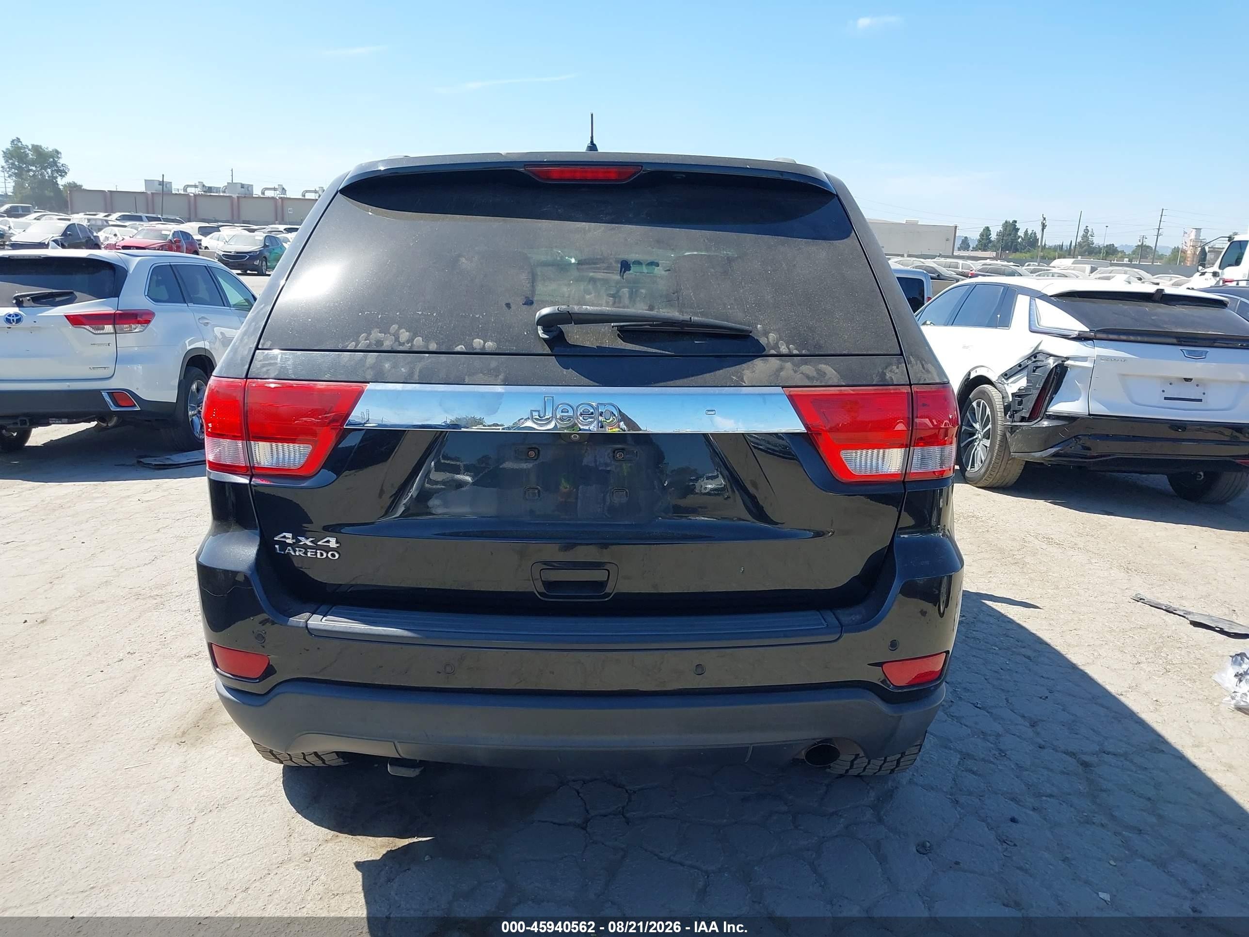 2013 Jeep Grand Cherokee Laredo Black vin: 1C4RJFAG6DC518458