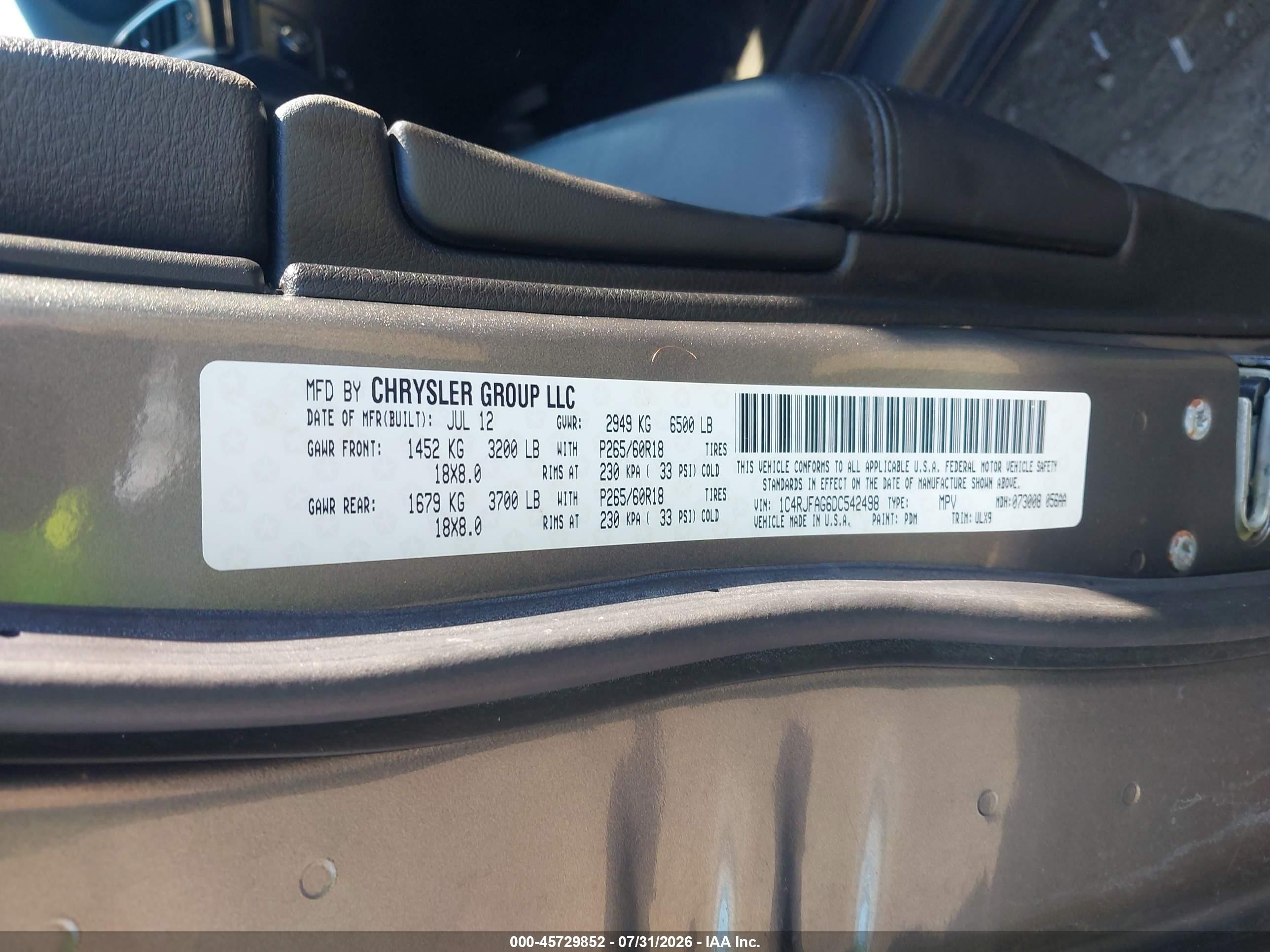 2013 Jeep Grand Cherokee Laredo Gray vin: 1C4RJFAG6DC542498