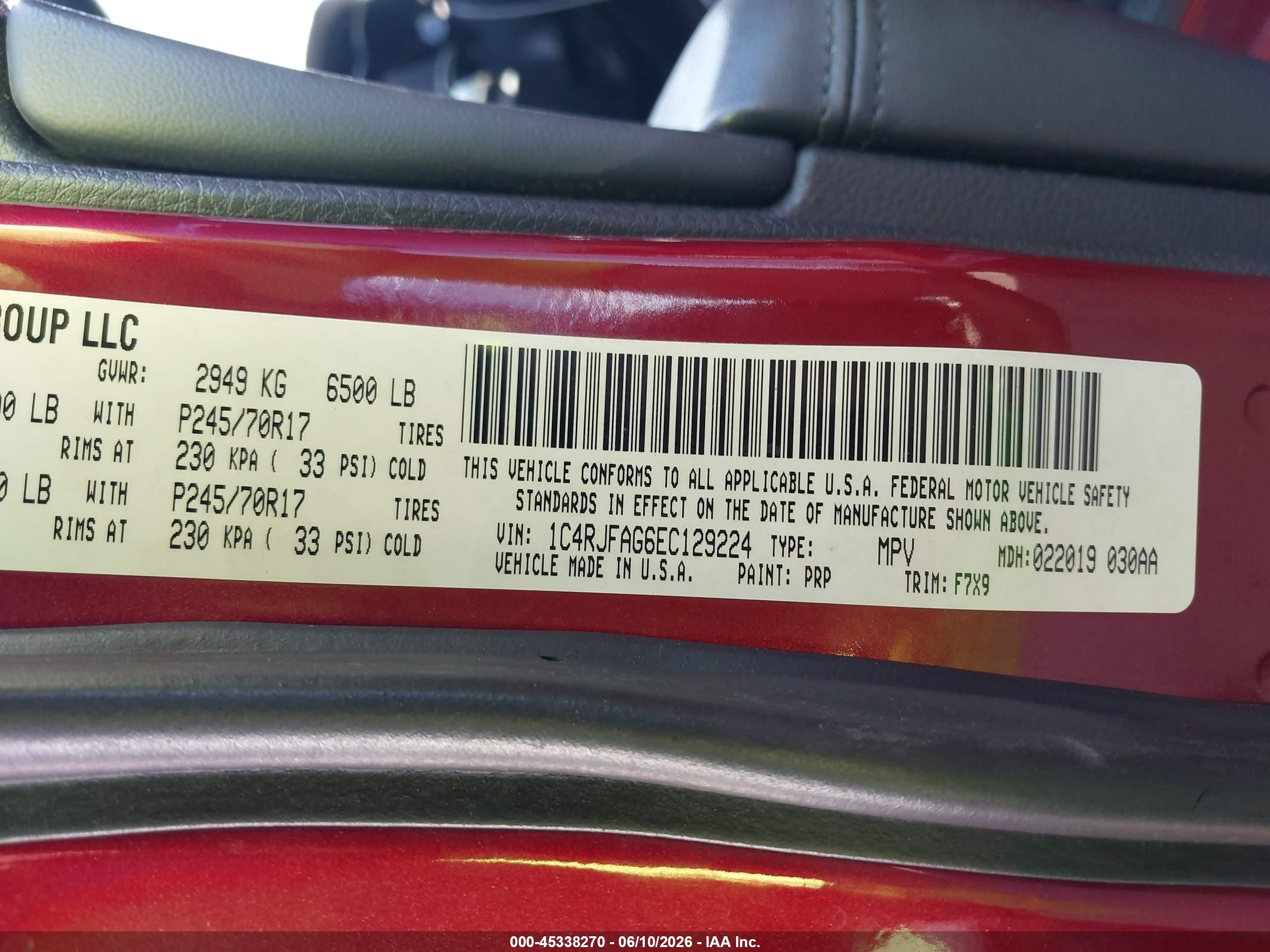 2014 Jeep Grand Cherokee Laredo Burgundy vin: 1C4RJFAG6EC129224