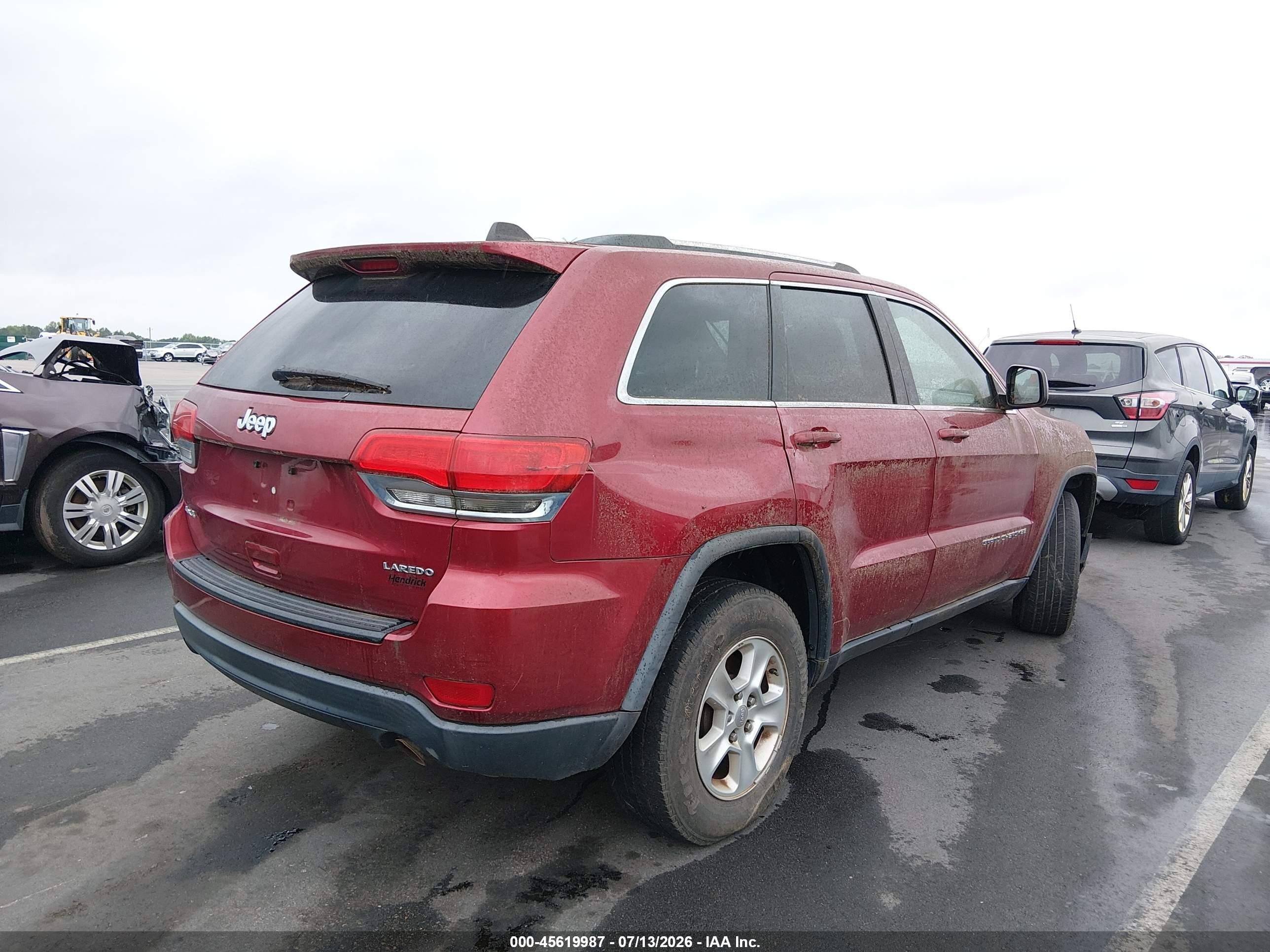 2014 Jeep Grand Cherokee Laredo Red vin: 1C4RJFAG6EC204892
