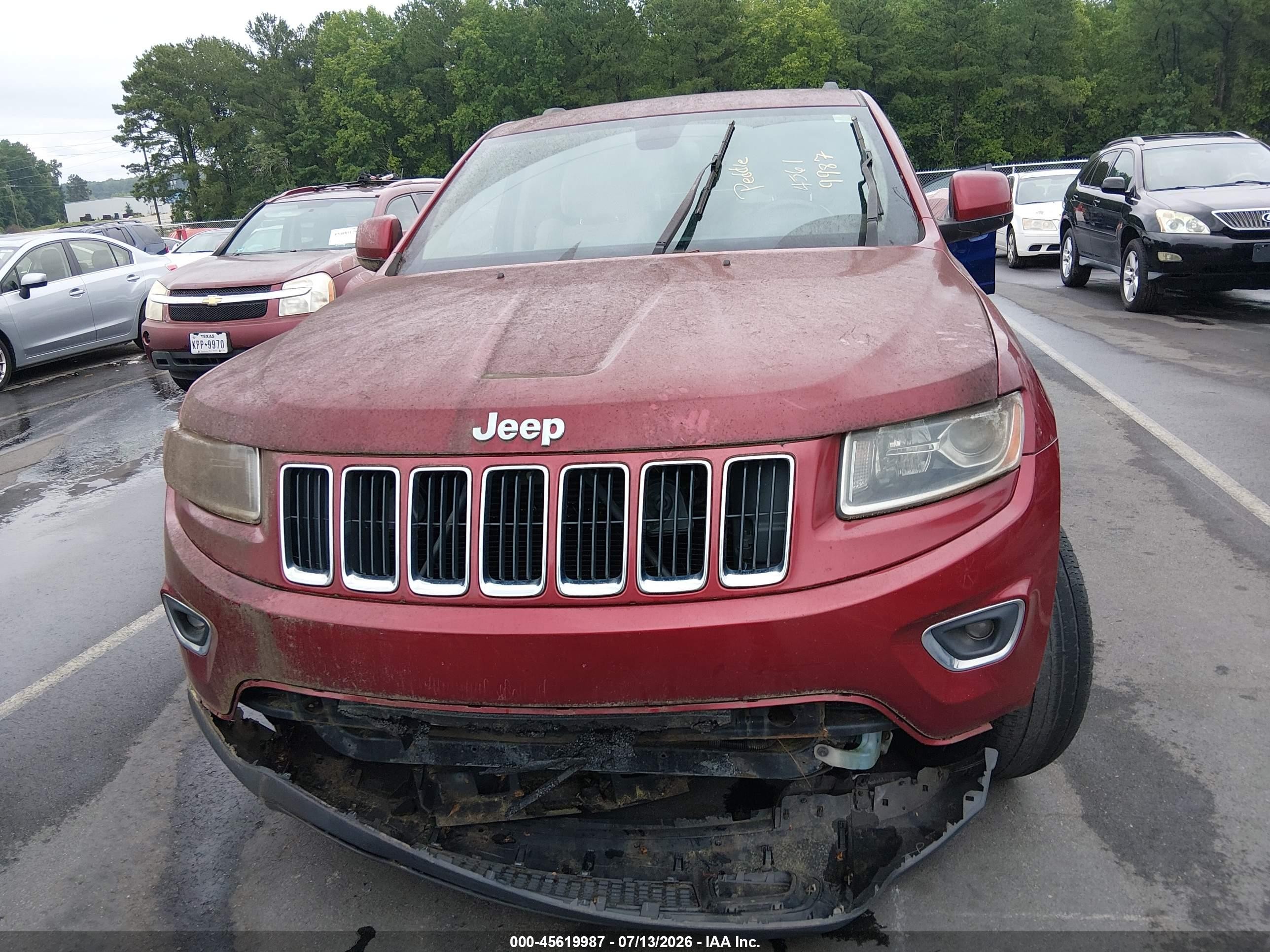 2014 Jeep Grand Cherokee Laredo Red vin: 1C4RJFAG6EC204892