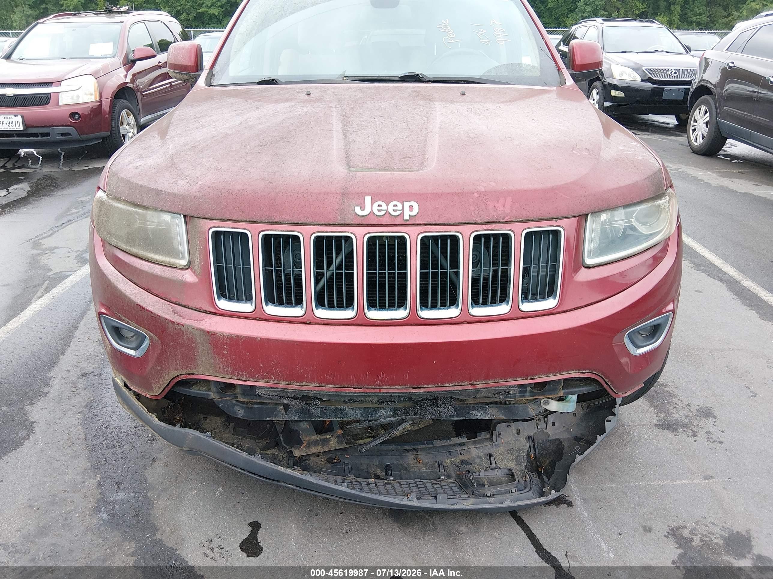 2014 Jeep Grand Cherokee Laredo Red vin: 1C4RJFAG6EC204892
