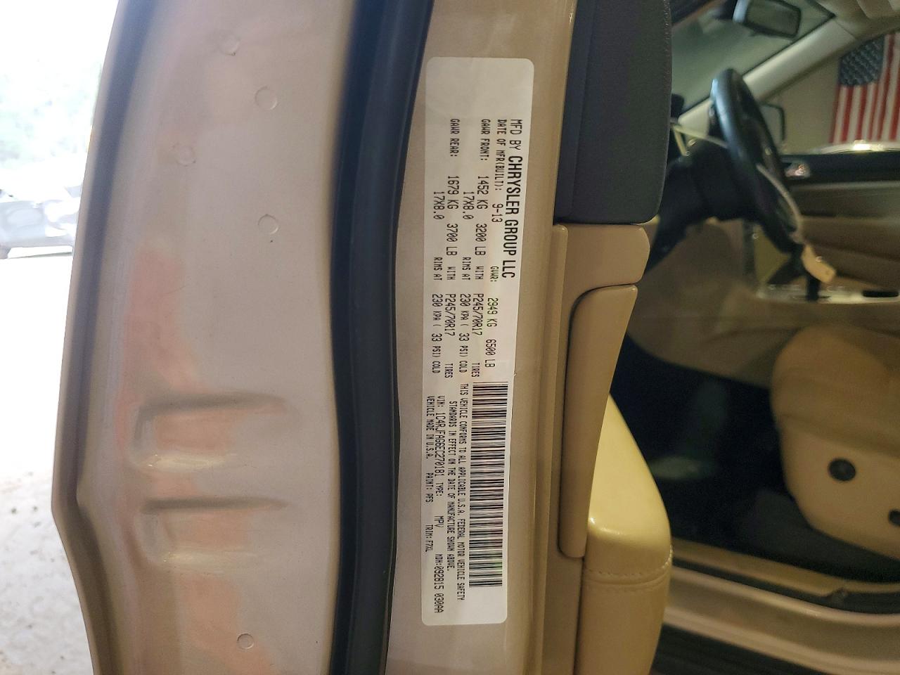 2014 Jeep Grand Cherokee Laredo Gold vin: 1C4RJFAG6EC270181