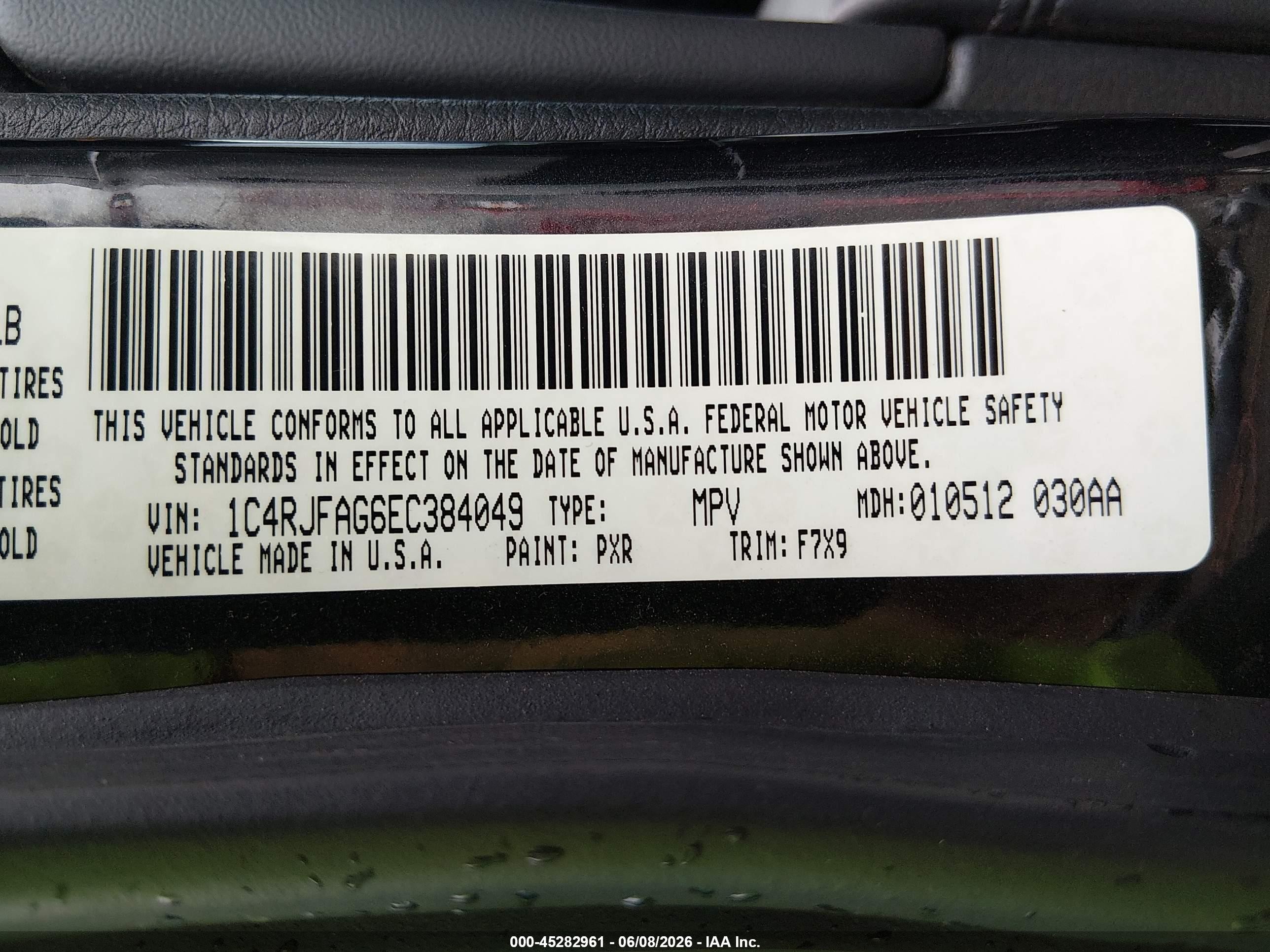 2014 Jeep Grand Cherokee Laredo Black vin: 1C4RJFAG6EC384049