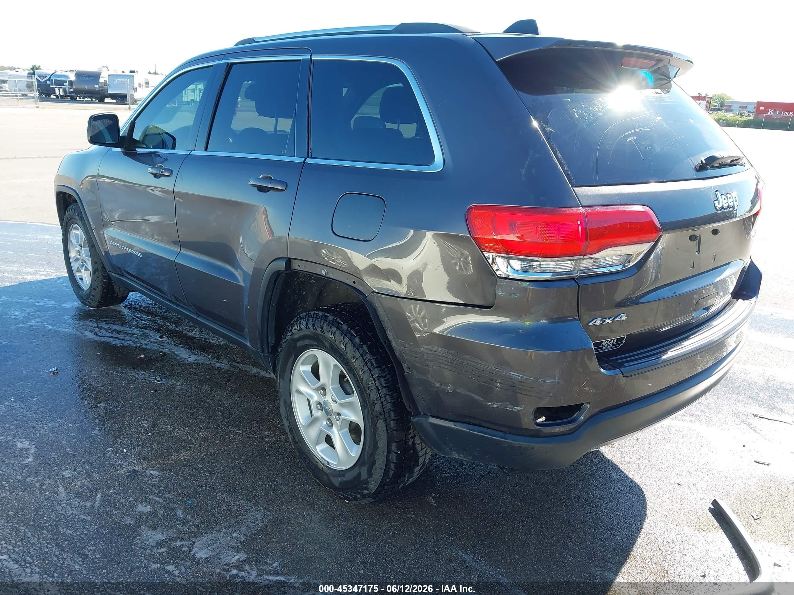 2014 Jeep Grand Cherokee Laredo Gray vin: 1C4RJFAG6EC430639