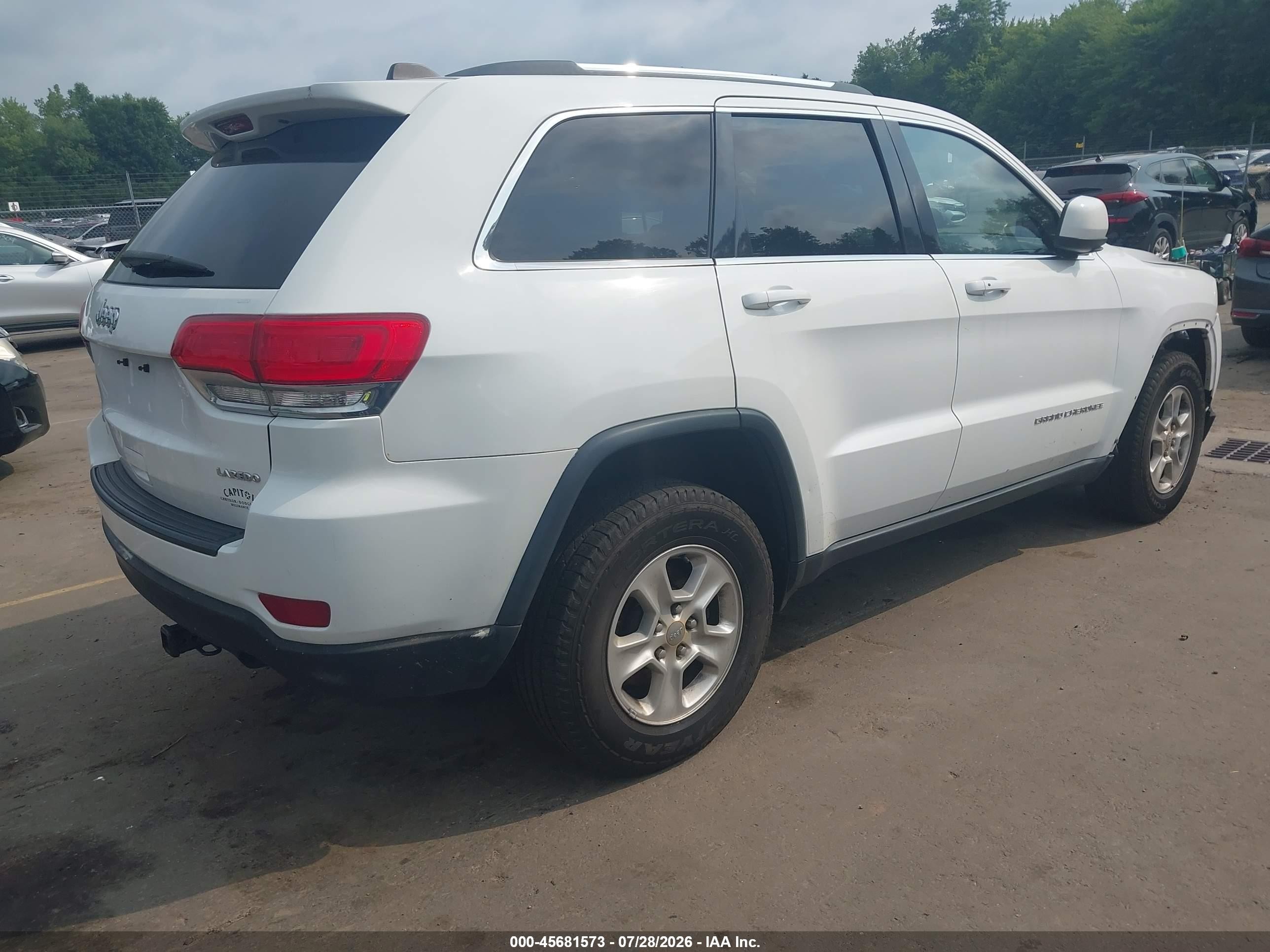 2014 Jeep Grand Cherokee Laredo White vin: 1C4RJFAG6EC466217