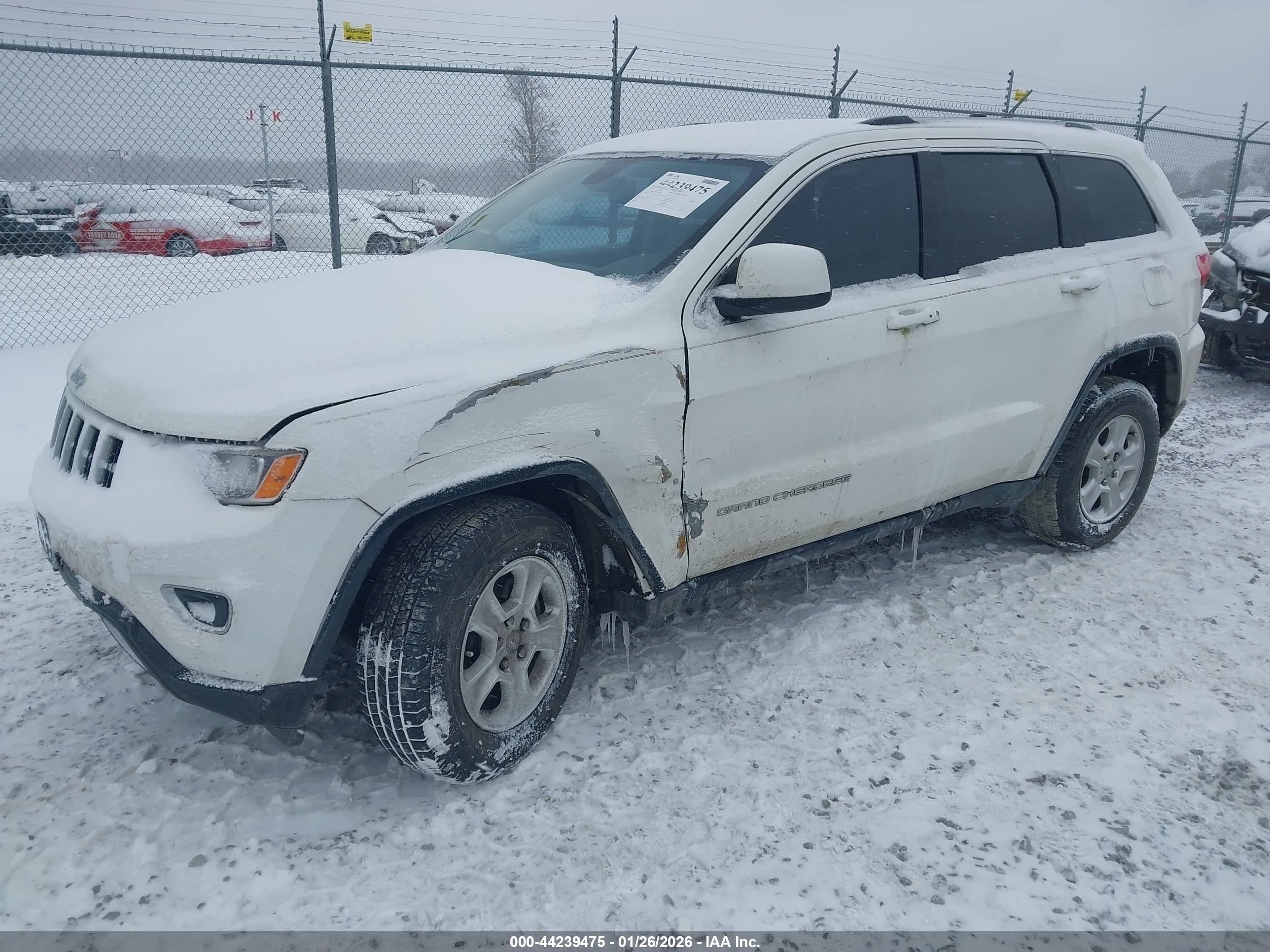 2014 Jeep Grand Cherokee Laredo White vin: 1C4RJFAG6EC469845