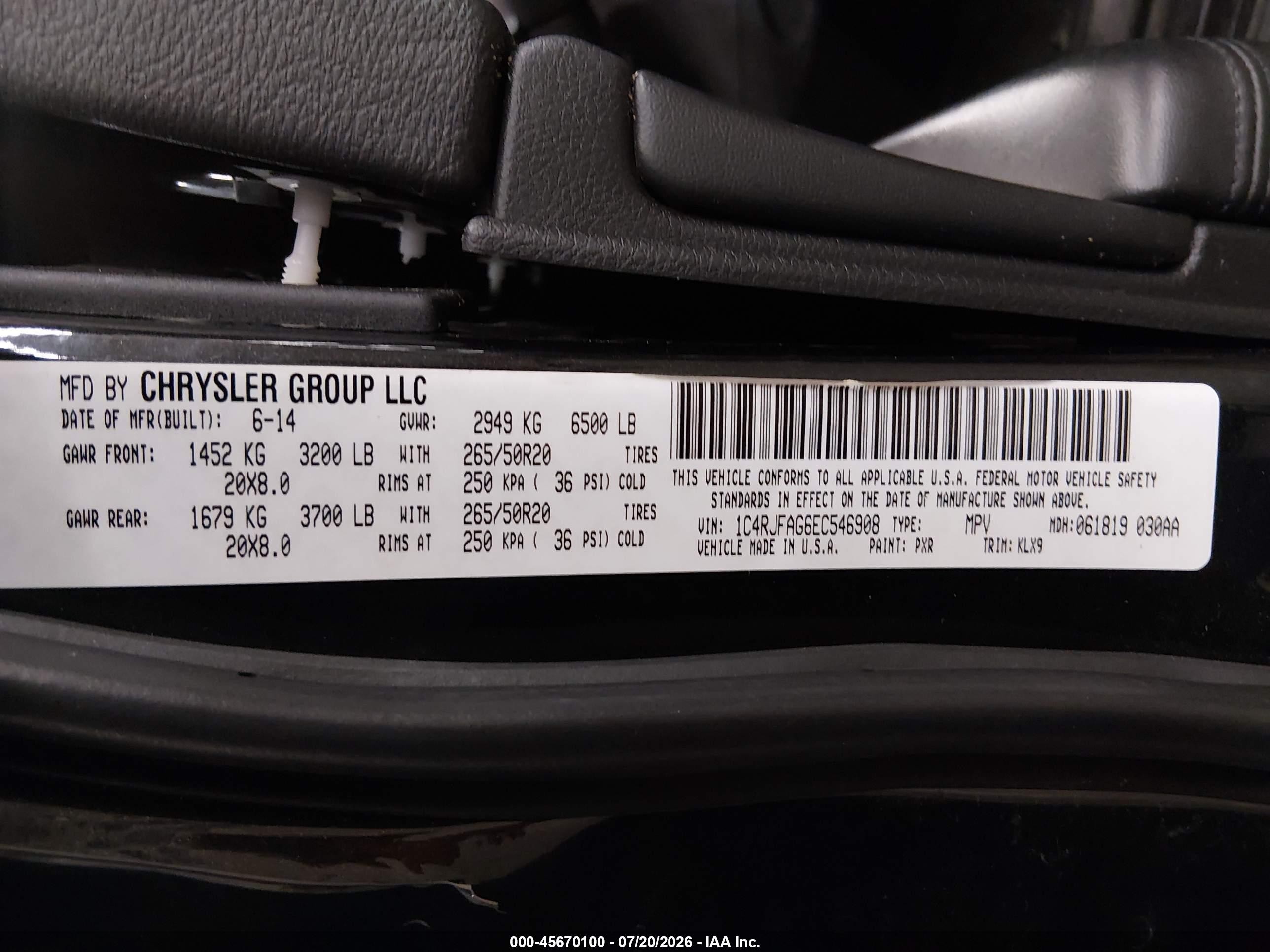2014 Jeep Grand Cherokee Altitude Black vin: 1C4RJFAG6EC546908