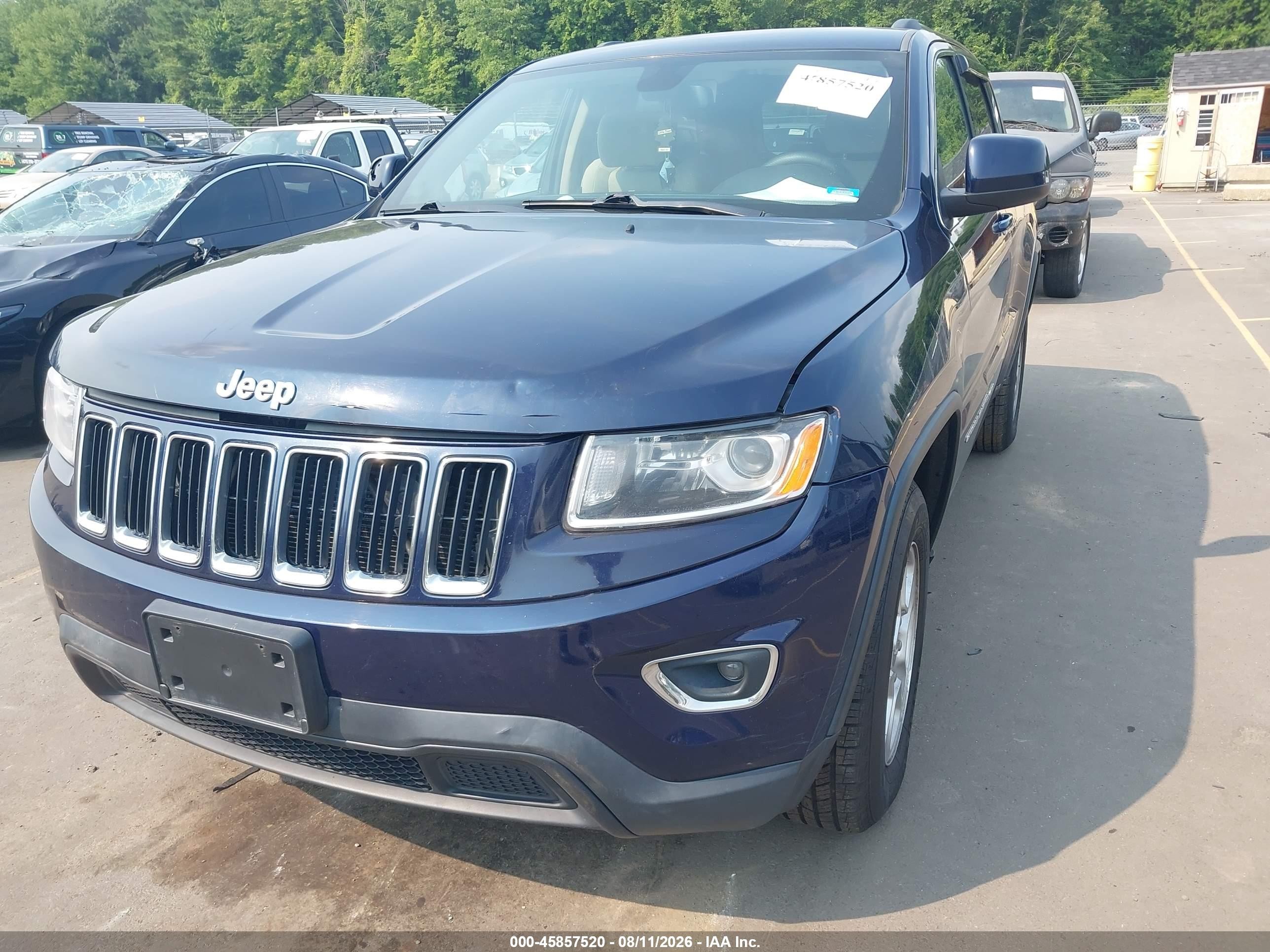 2014 Jeep Grand Cherokee Laredo Blue vin: 1C4RJFAG6EC556905