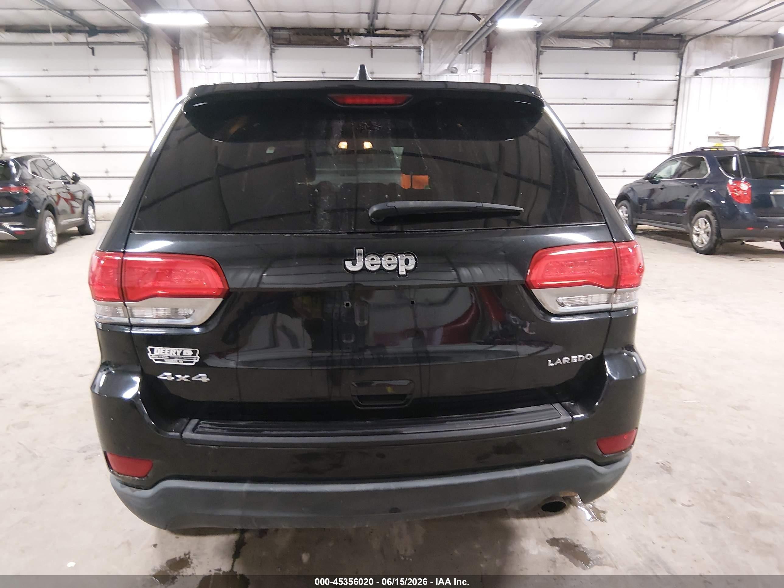 2015 Jeep Grand Cherokee Laredo Black vin: 1C4RJFAG6FC140399
