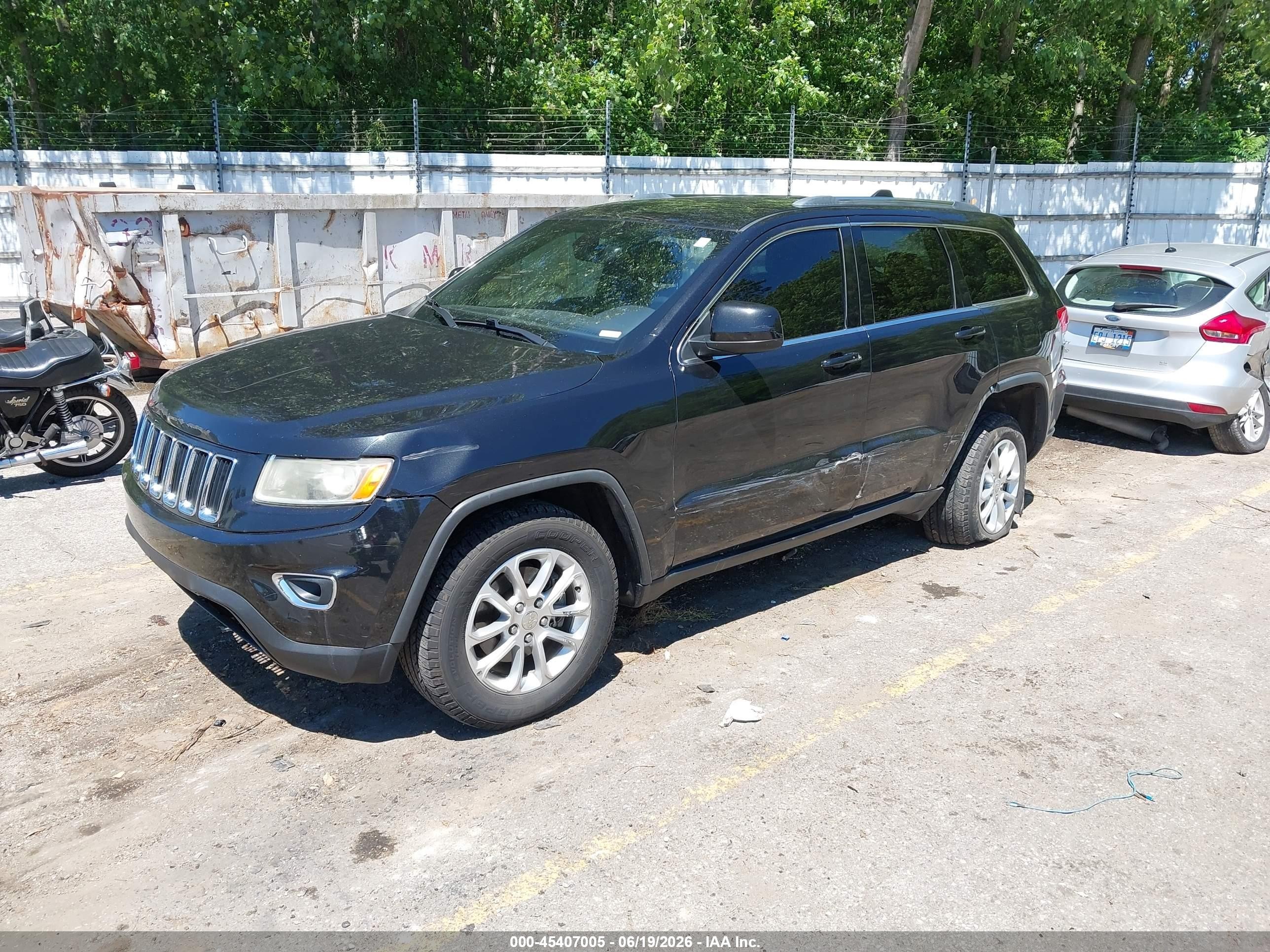 2015 Jeep Grand Cherokee Laredo Black vin: 1C4RJFAG6FC675622
