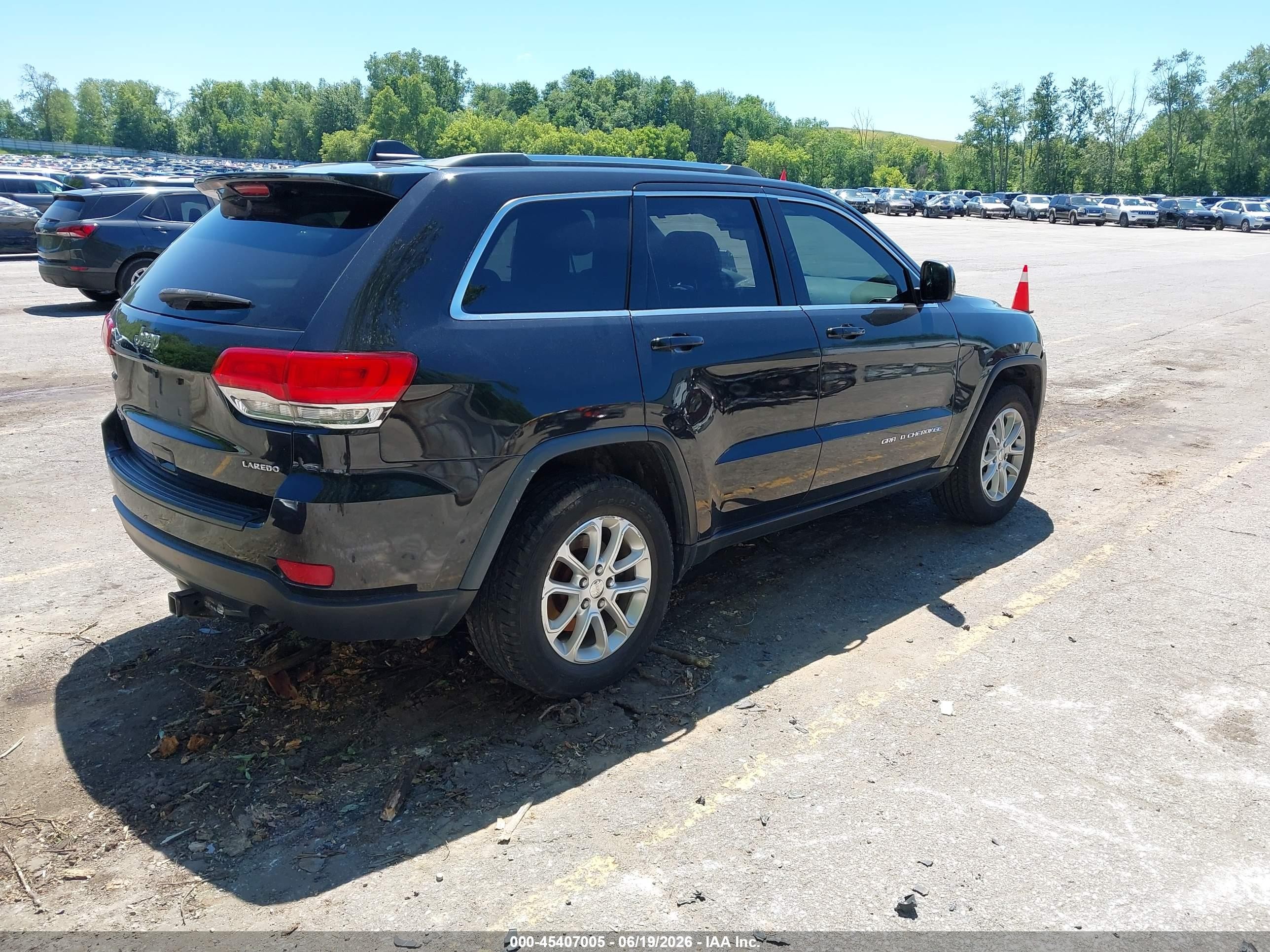 2015 Jeep Grand Cherokee Laredo Black vin: 1C4RJFAG6FC675622