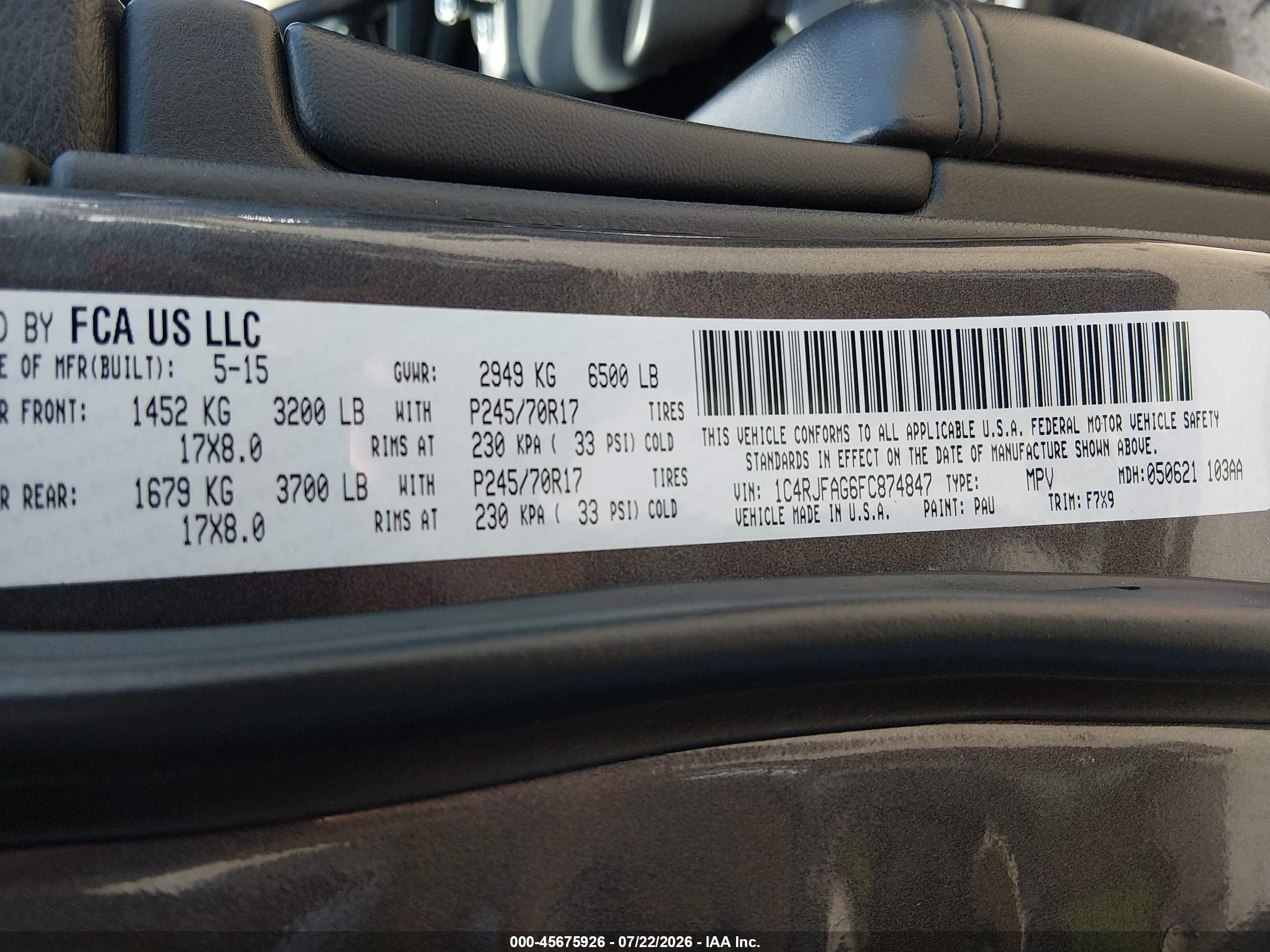 2015 Jeep Grand Cherokee Laredo Silver vin: 1C4RJFAG6FC874847