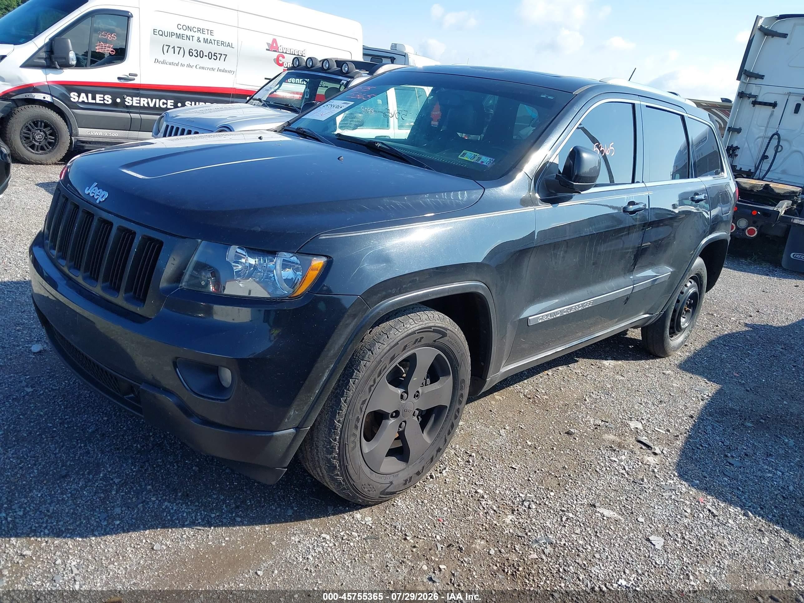 2012 Jeep Grand Cherokee Laredo Черный vin: 1C4RJFAG7CC105284