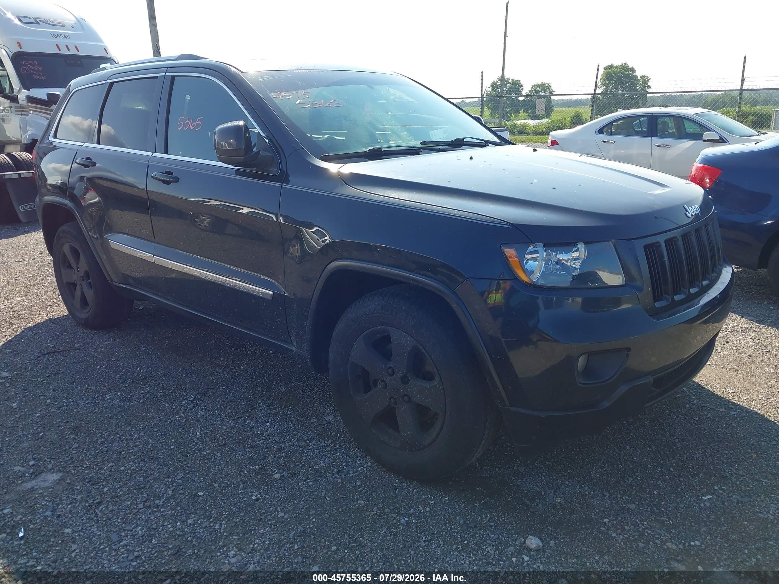 2012 Jeep Grand Cherokee Laredo Черный vin: 1C4RJFAG7CC105284