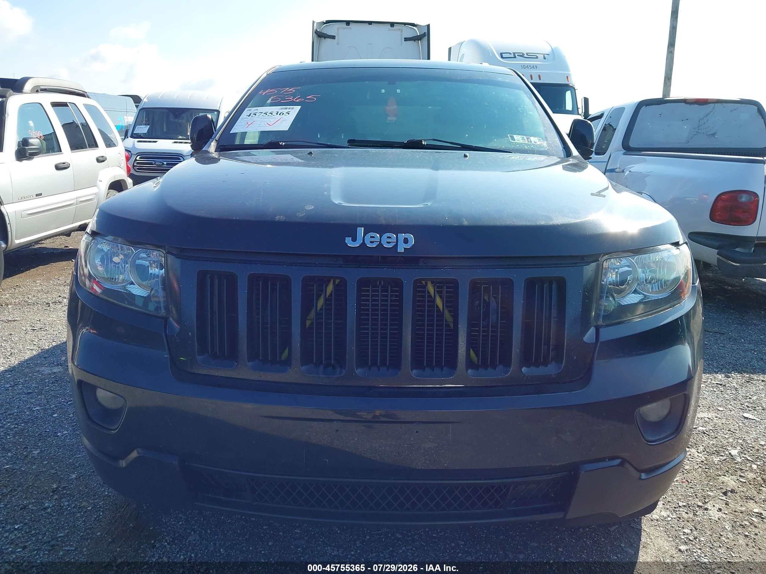 2012 Jeep Grand Cherokee Laredo Черный vin: 1C4RJFAG7CC105284