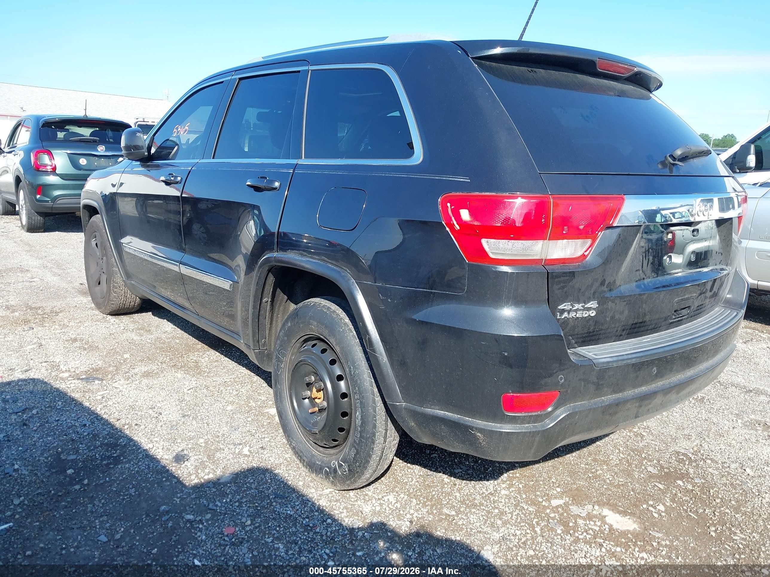 2012 Jeep Grand Cherokee Laredo Черный vin: 1C4RJFAG7CC105284