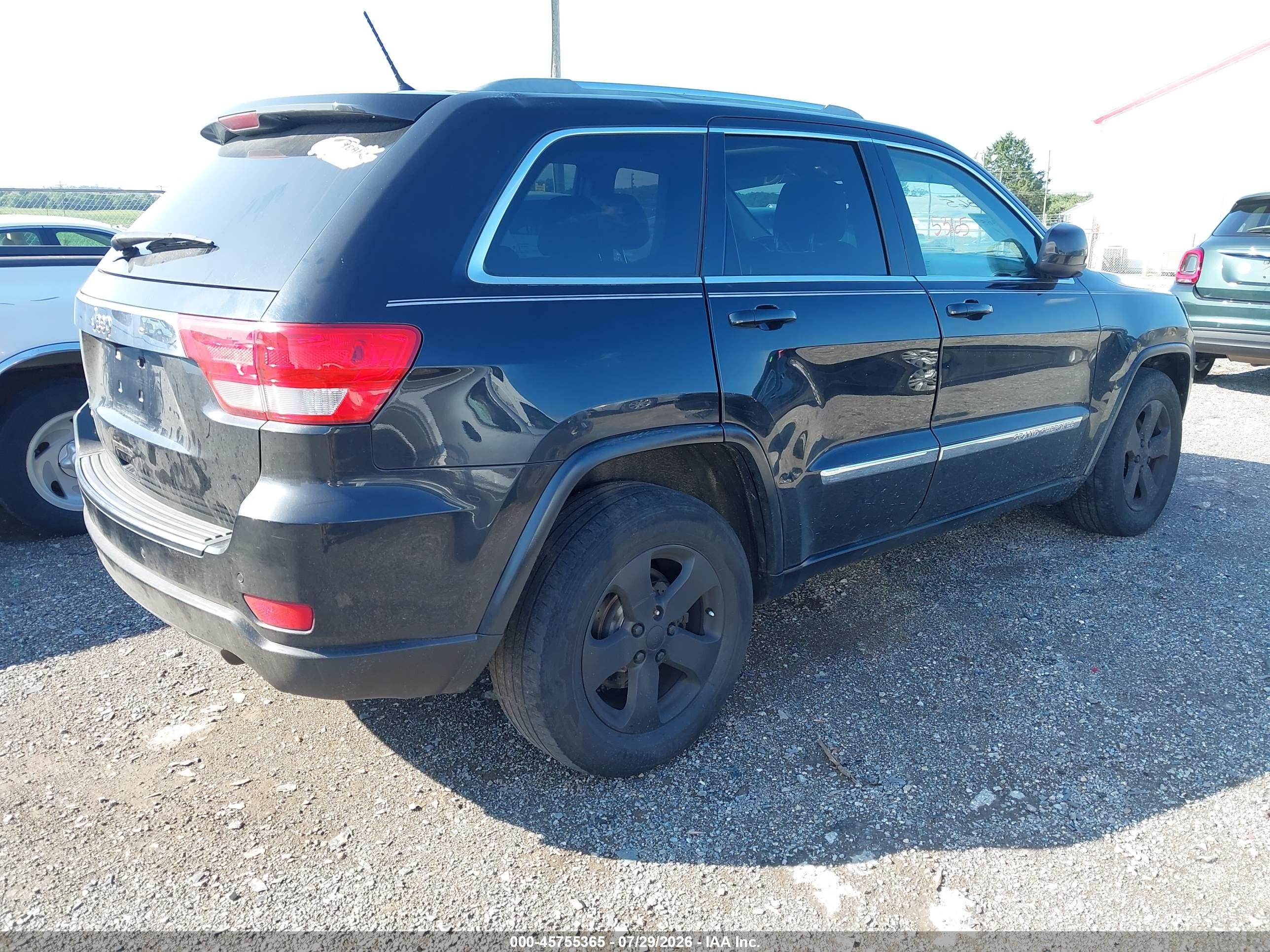 2012 Jeep Grand Cherokee Laredo Черный vin: 1C4RJFAG7CC105284