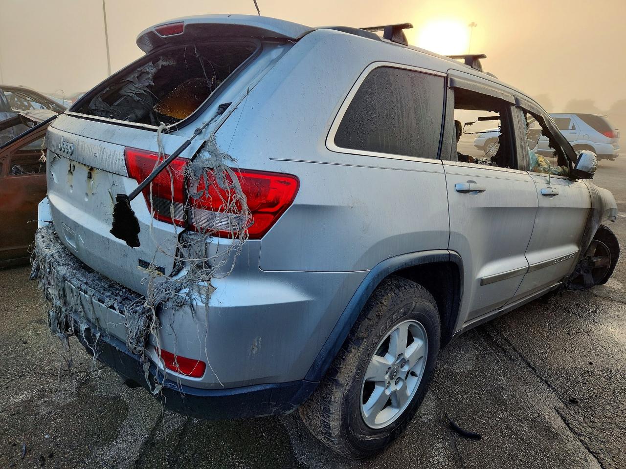 2012 Jeep Grand Cherokee Laredo Silver vin: 1C4RJFAG7CC119055