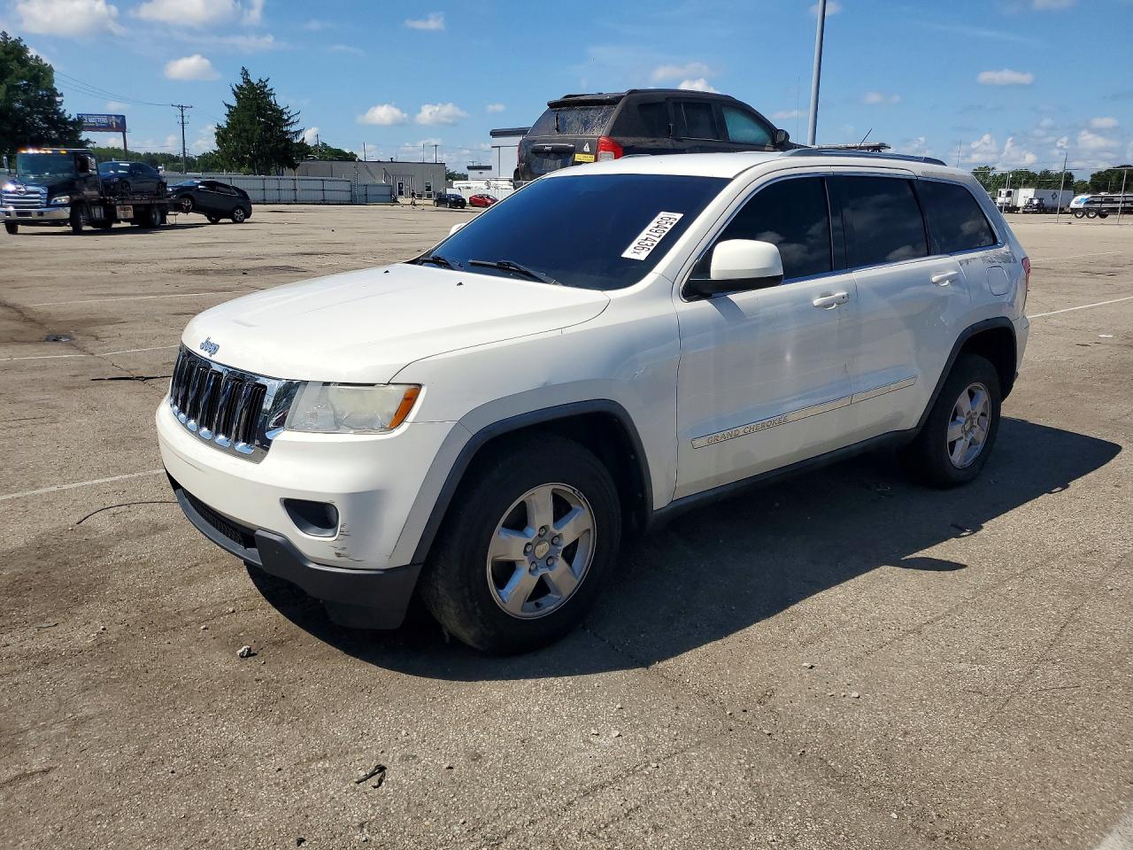 2012 Jeep Grand Cherokee Laredo White vin: 1C4RJFAG7CC161631