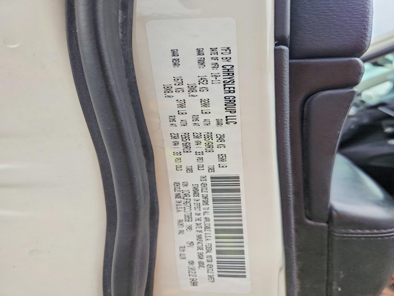 2012 Jeep Grand Cherokee Laredo Белый vin: 1C4RJFAG7CC173858