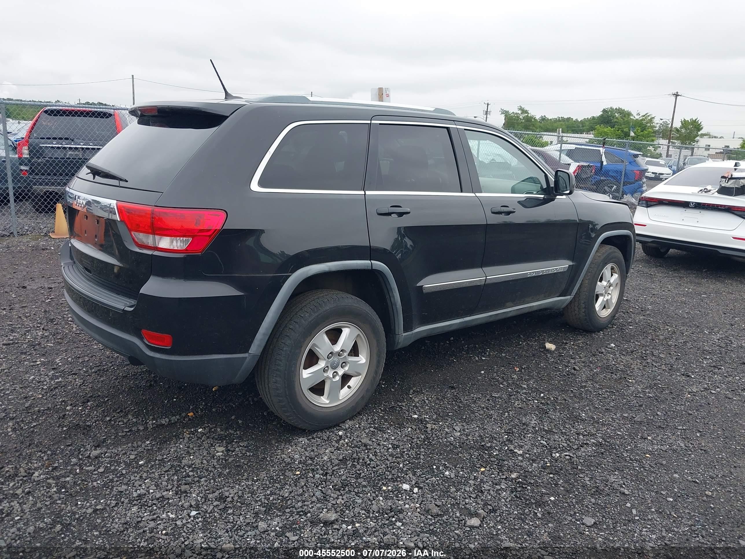 2012 Jeep Grand Cherokee Laredo Black vin: 1C4RJFAG7CC178364