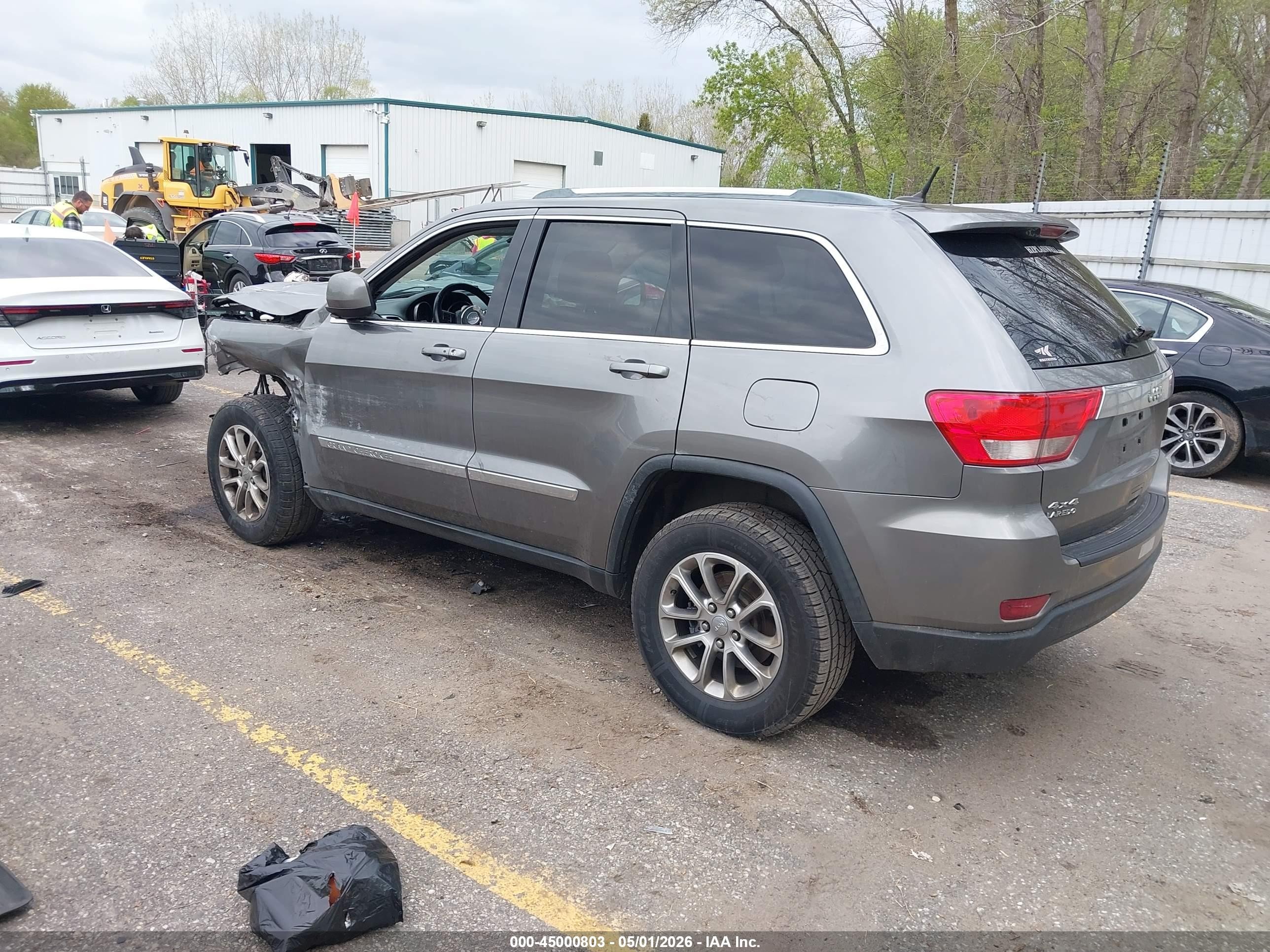 2012 Jeep Grand Cherokee Laredo Gray vin: 1C4RJFAG7CC221617