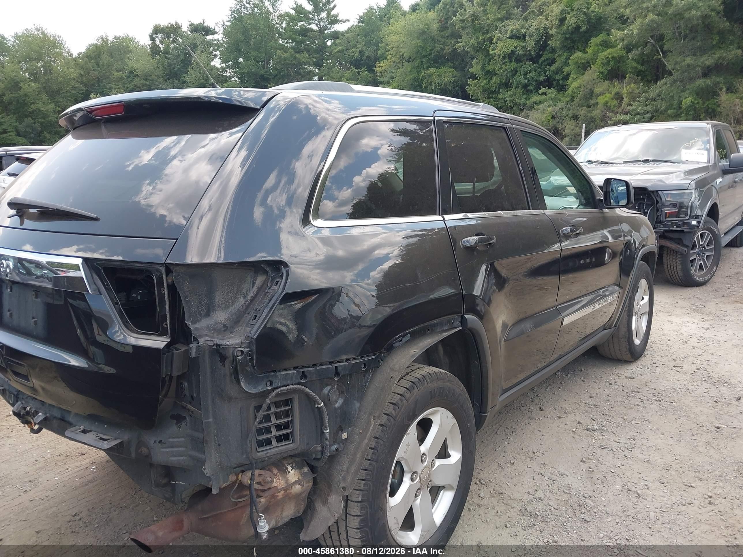2012 Jeep Grand Cherokee Laredo Black vin: 1C4RJFAG7CC226588