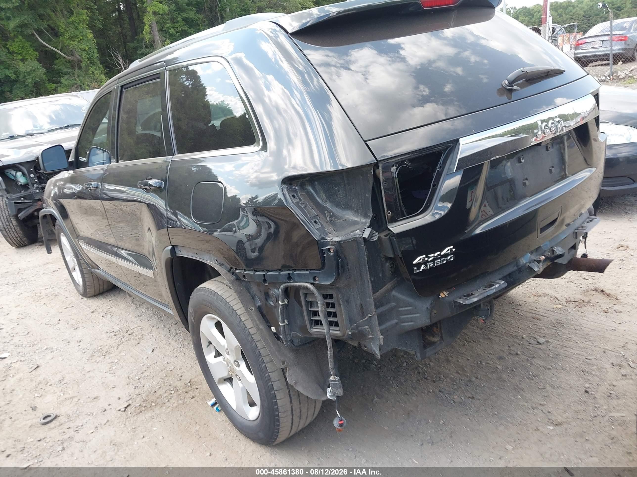 2012 Jeep Grand Cherokee Laredo Black vin: 1C4RJFAG7CC226588