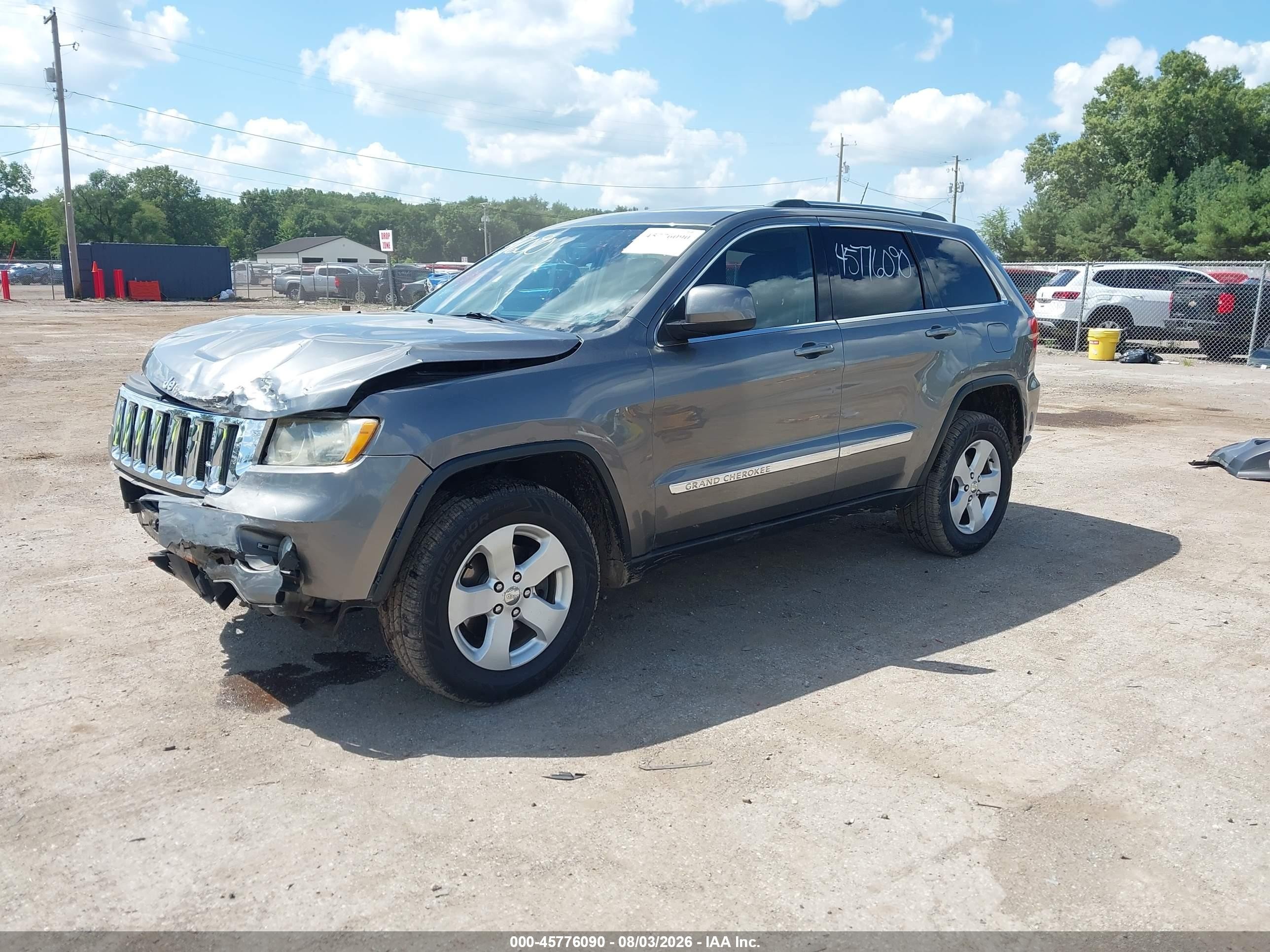 2012 Jeep Grand Cherokee Laredo Серый vin: 1C4RJFAG7CC255444