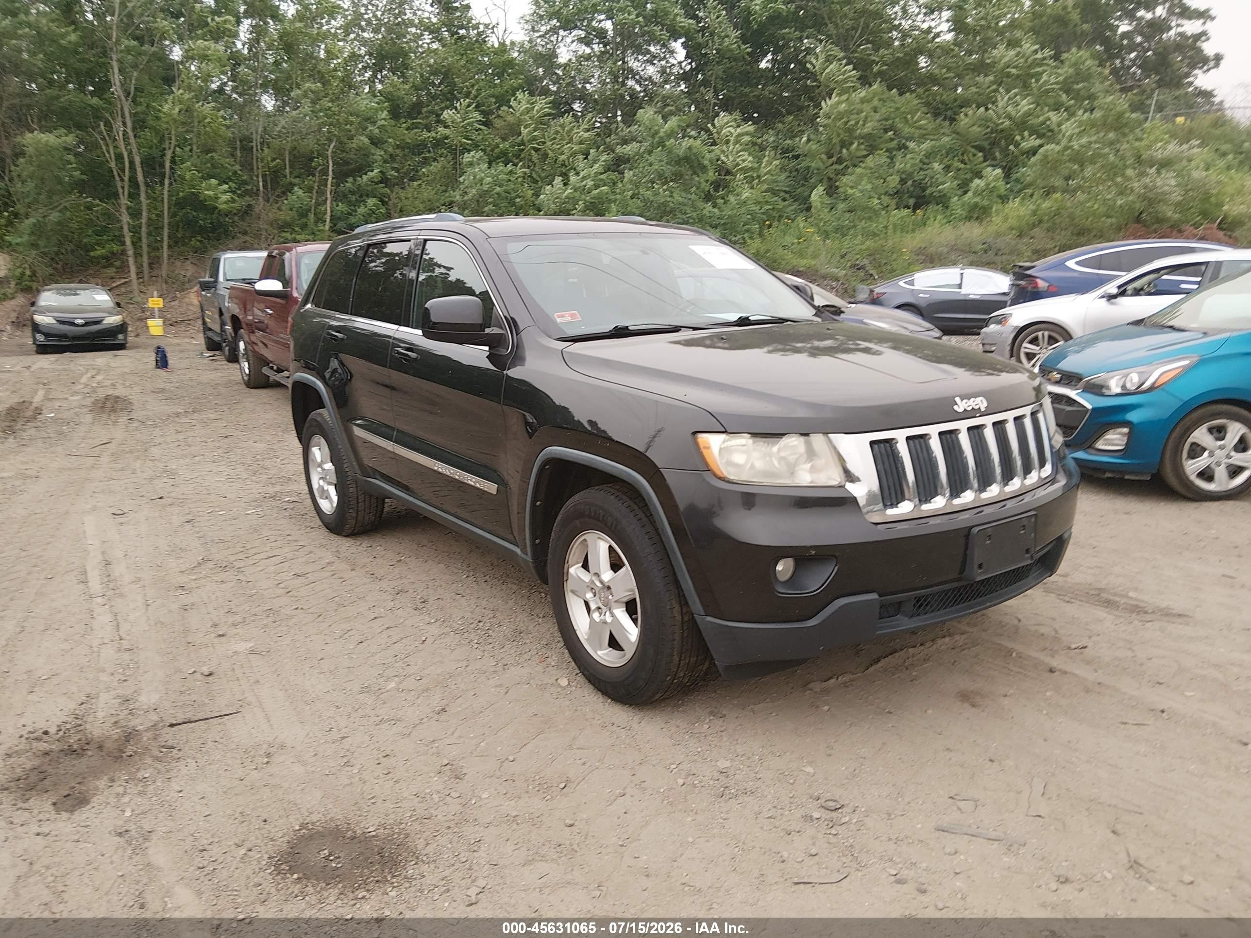 2012 Jeep Grand Cherokee Laredo Black vin: 1C4RJFAG7CC341367