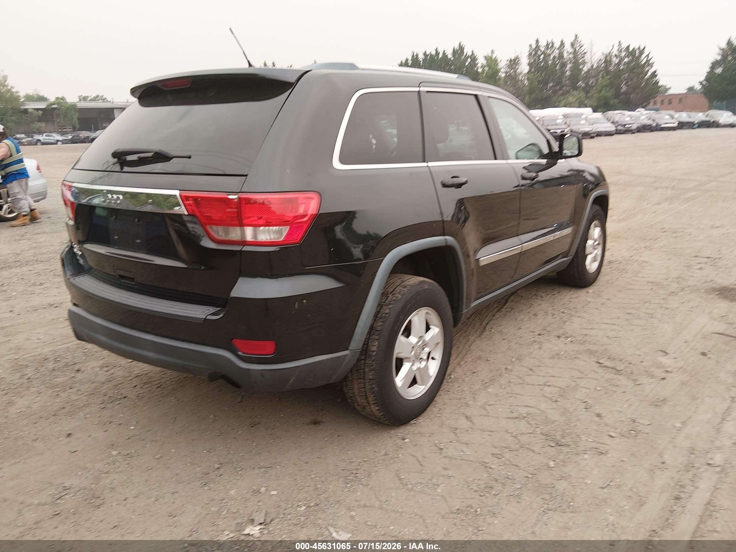 2012 Jeep Grand Cherokee Laredo Black vin: 1C4RJFAG7CC341367