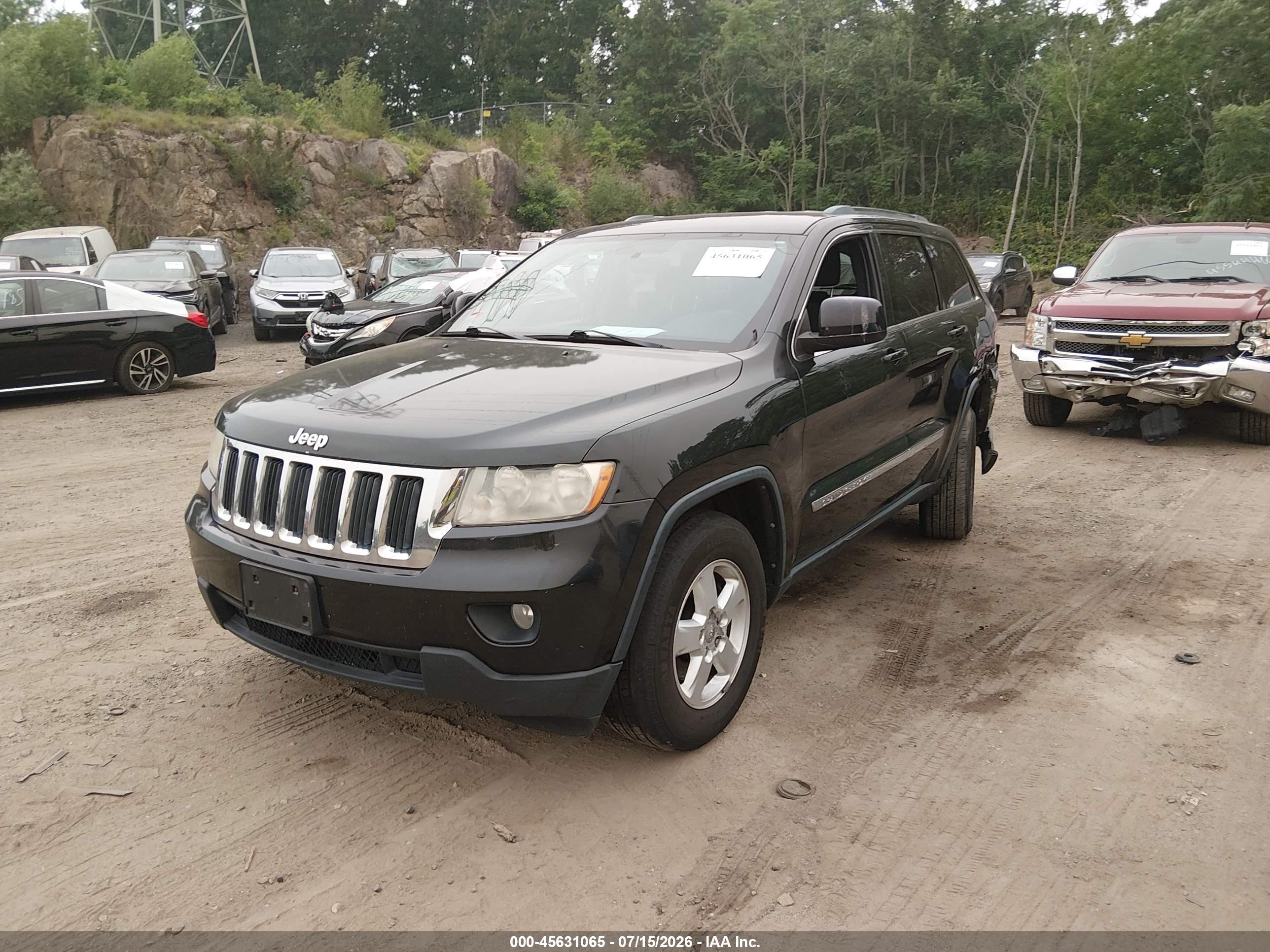 2012 Jeep Grand Cherokee Laredo Black vin: 1C4RJFAG7CC341367