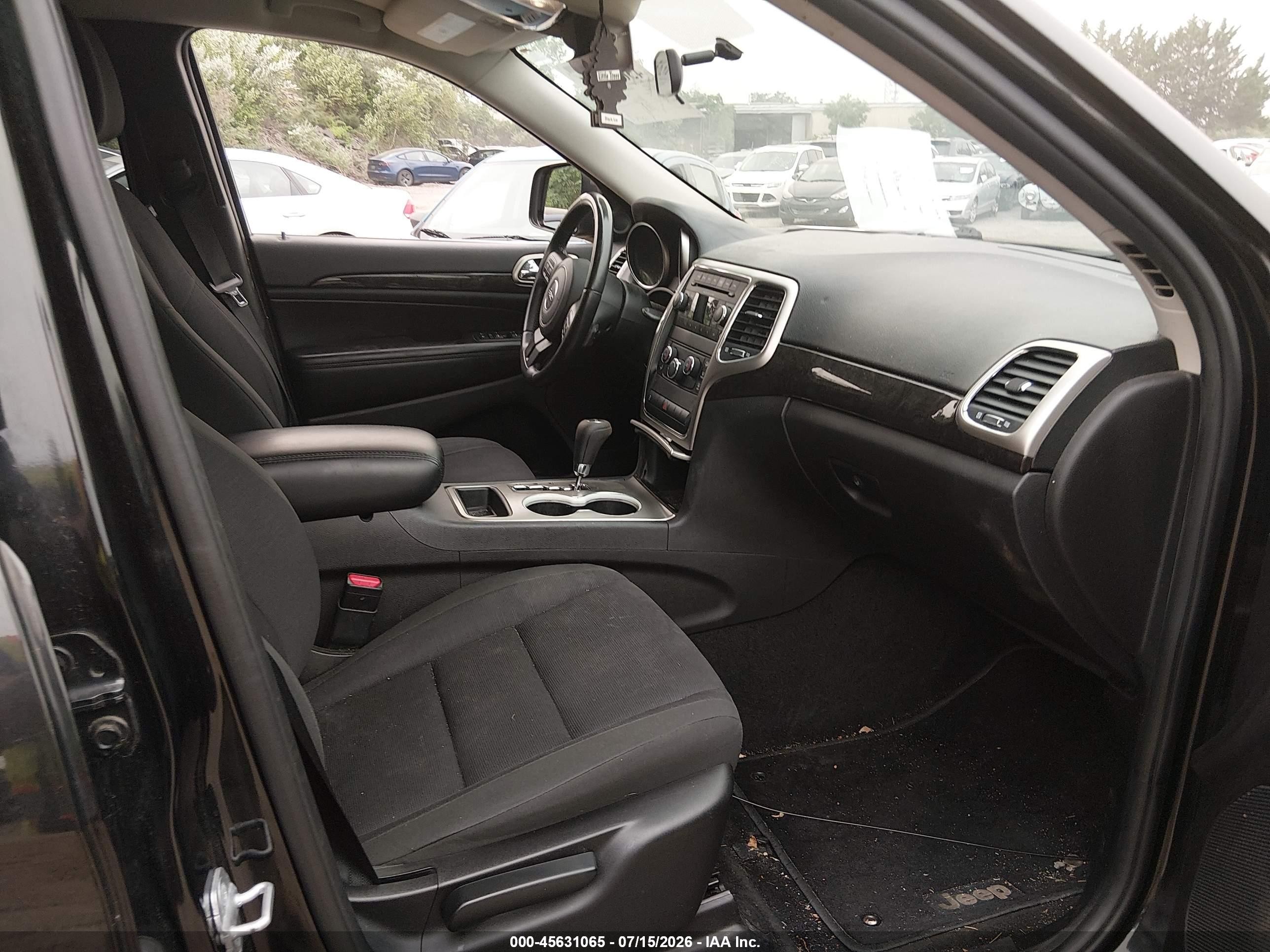 2012 Jeep Grand Cherokee Laredo Black vin: 1C4RJFAG7CC341367