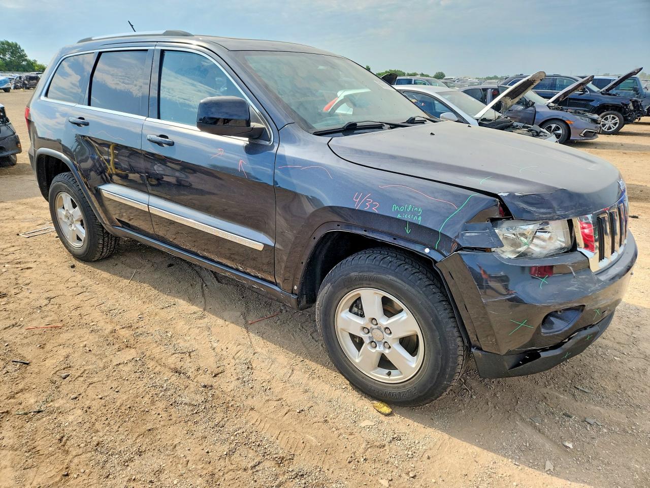 2012 Jeep Grand Cherokee Laredo Черный vin: 1C4RJFAG7CC350084