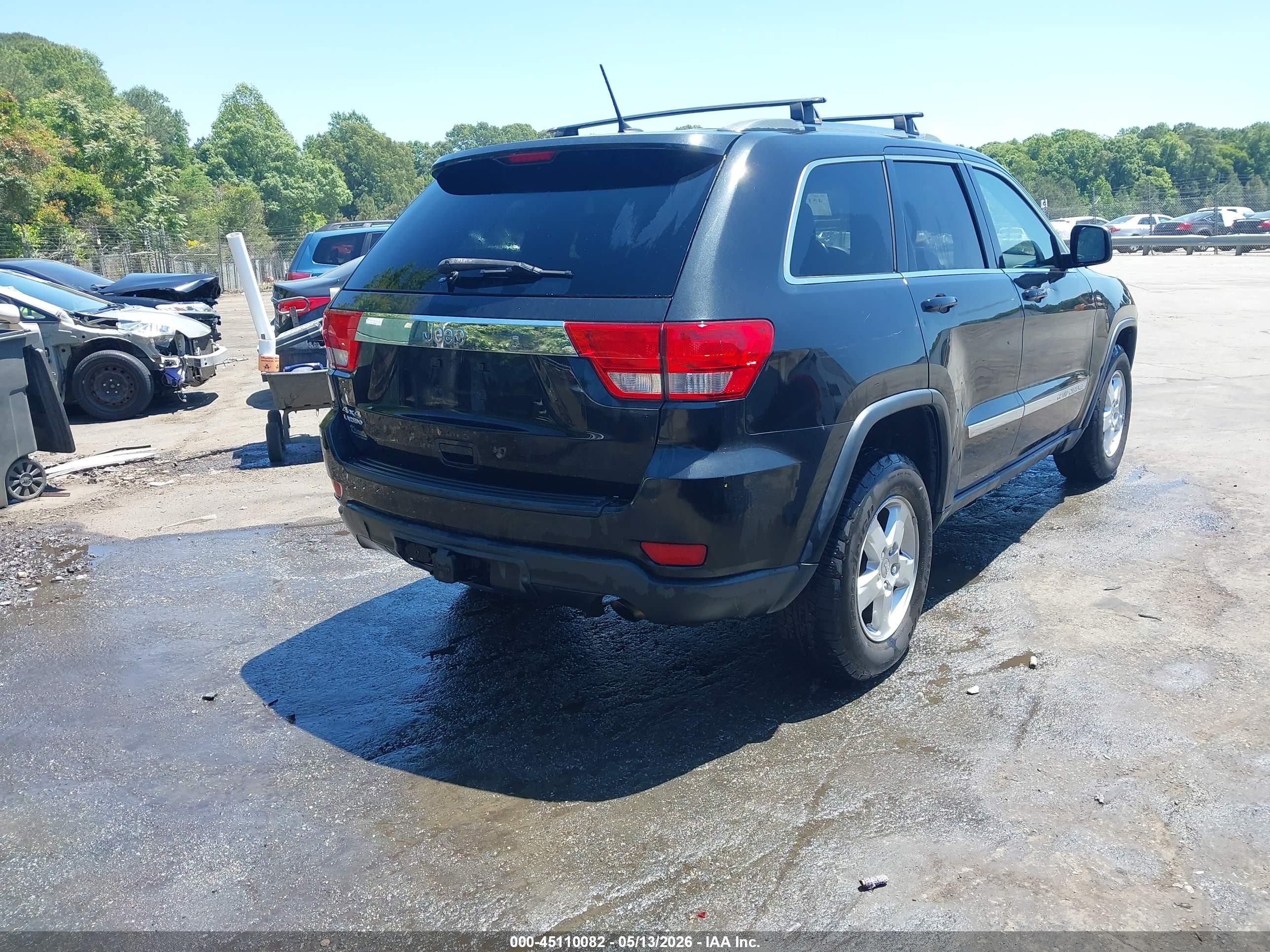 2013 Jeep Grand Cherokee Laredo Black vin: 1C4RJFAG7DC552876